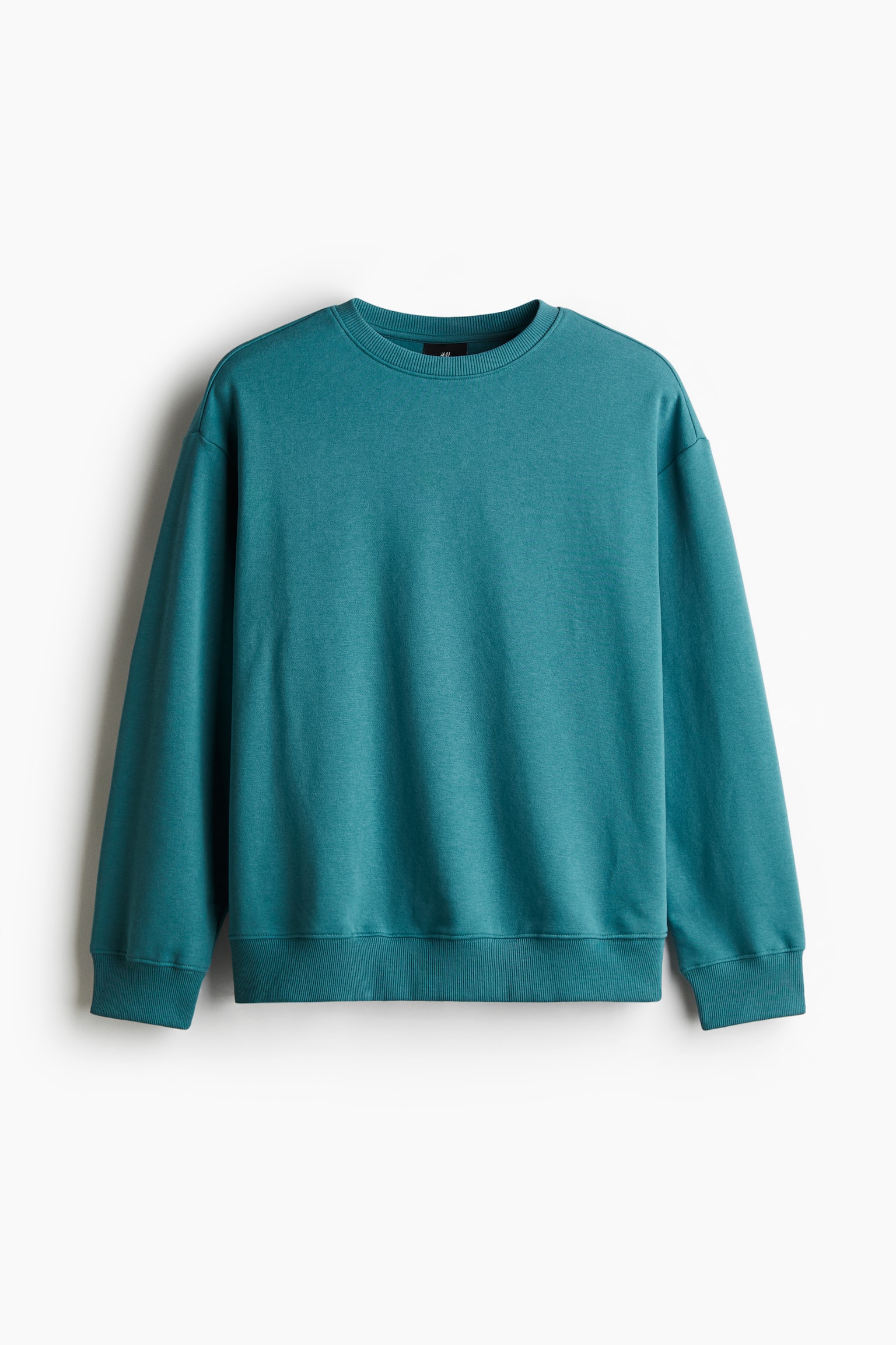 Loose Fit Sweatshirt - Dark turquoise/Burgundy/Dark brown/Dark green/Black/Greige/Light beige/Dark blue/Cream/Black marl/Pink/Green/Purple/Pistachio green/Beige/Light grey marl/Light grey/Dark aubergine/White/Light grey marl - 1