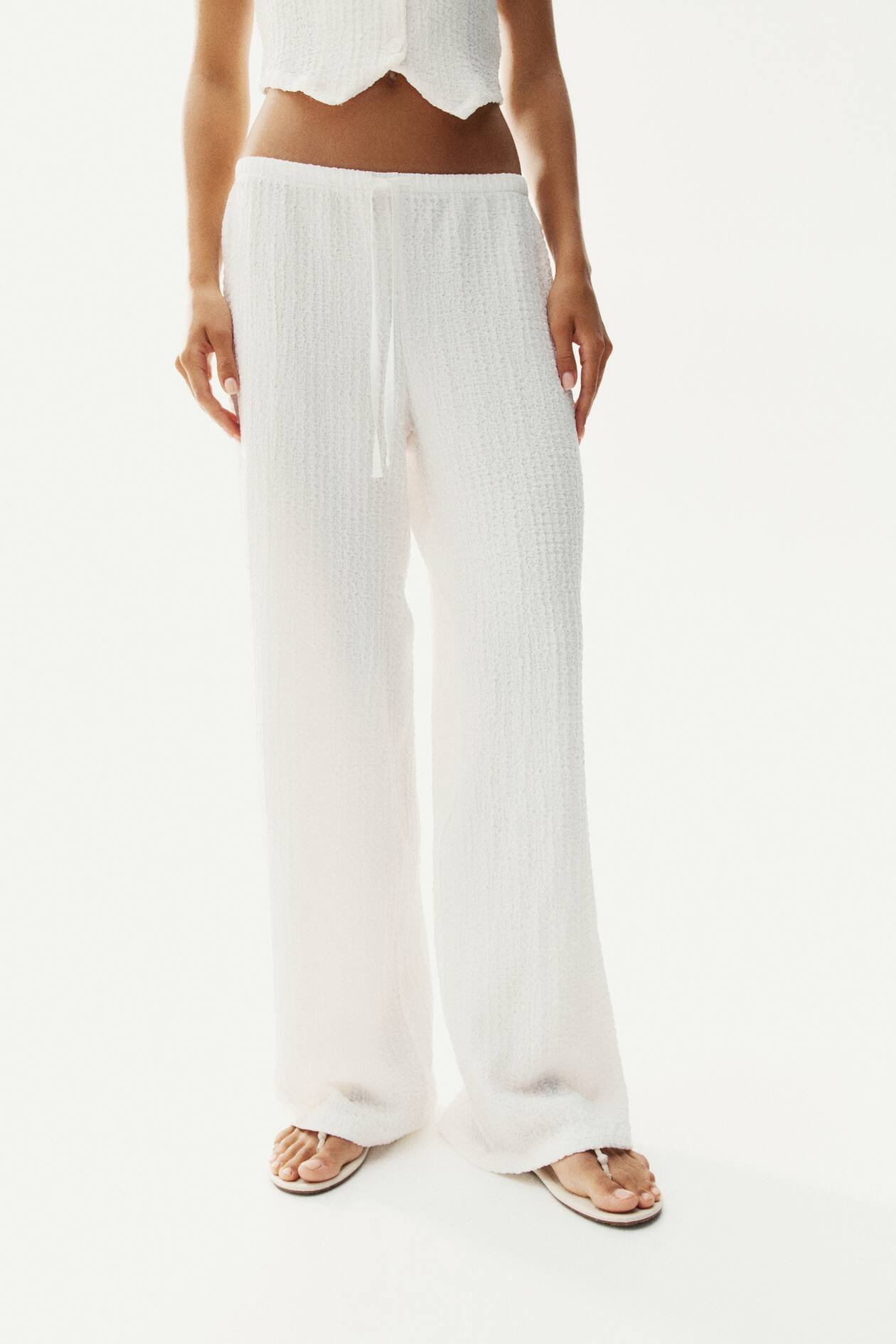 Crinkled Drawstring Pants - image 2