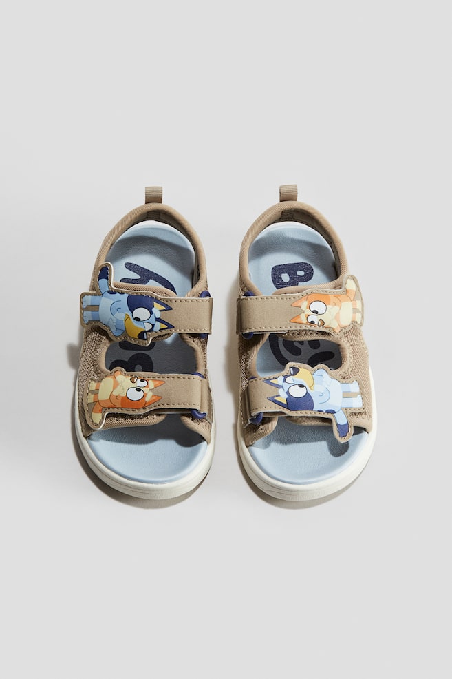 Motif-detail sandals - Beige/Bluey - 1