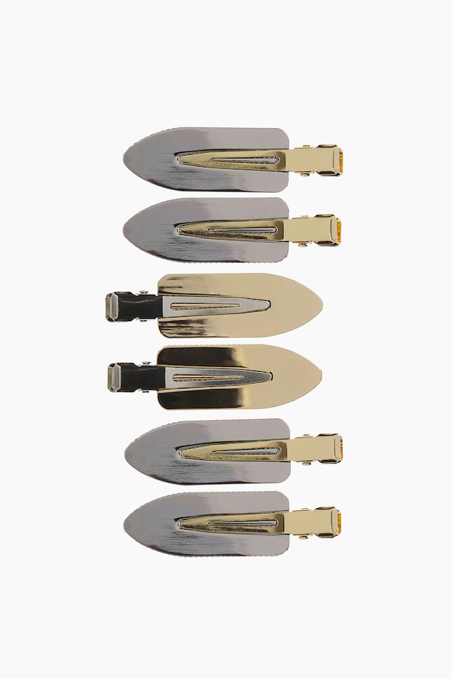 6-pack styling hair clips - Gold-coloured/Silver-coloured - 1
