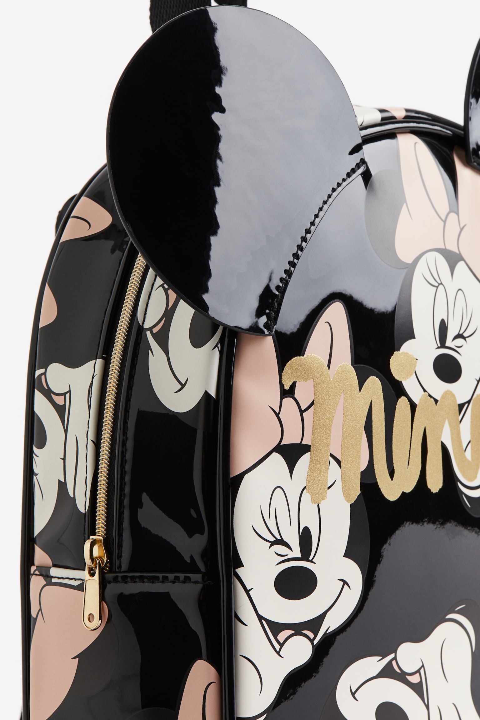 Appliqué Mini Backpack - Black/Minnie Mouse - 3