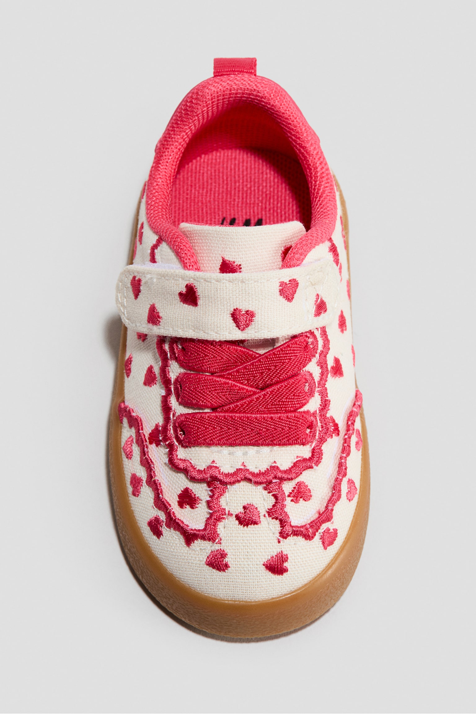 Embroidery-detail trainers - White/Hearts/Cream/Cherries - 3