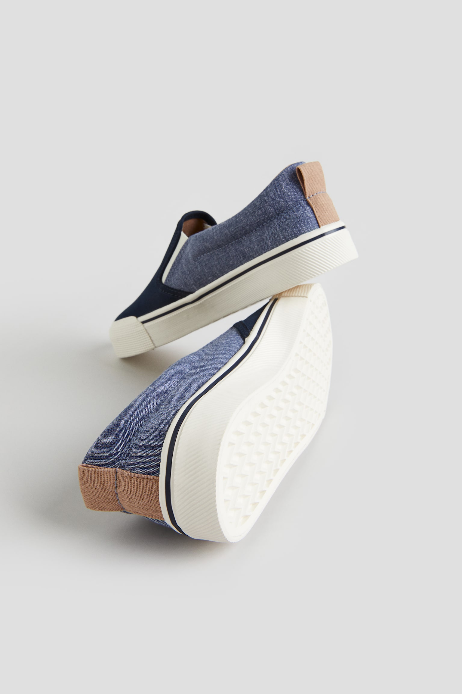 Slip-on trainers - Navy blue/Block-coloured/Ecru/White - 3