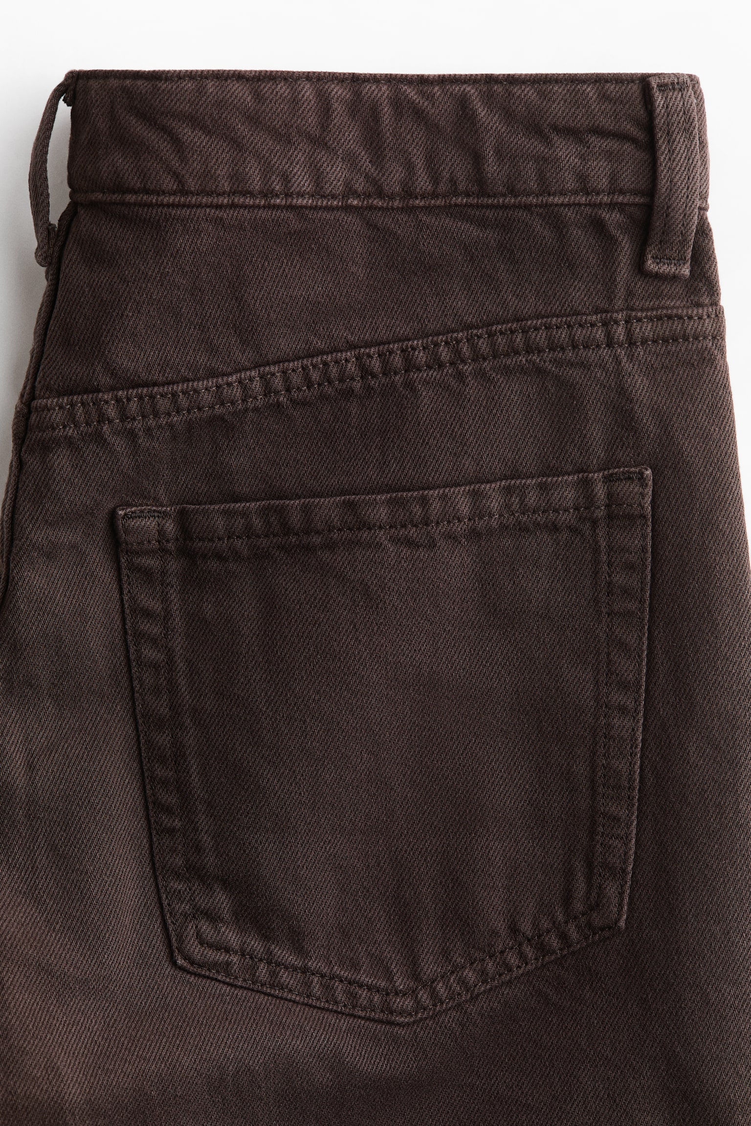 Женские шорты H&M Raw-Edge Denim, цвет: Тёмный коричневый — фото 6