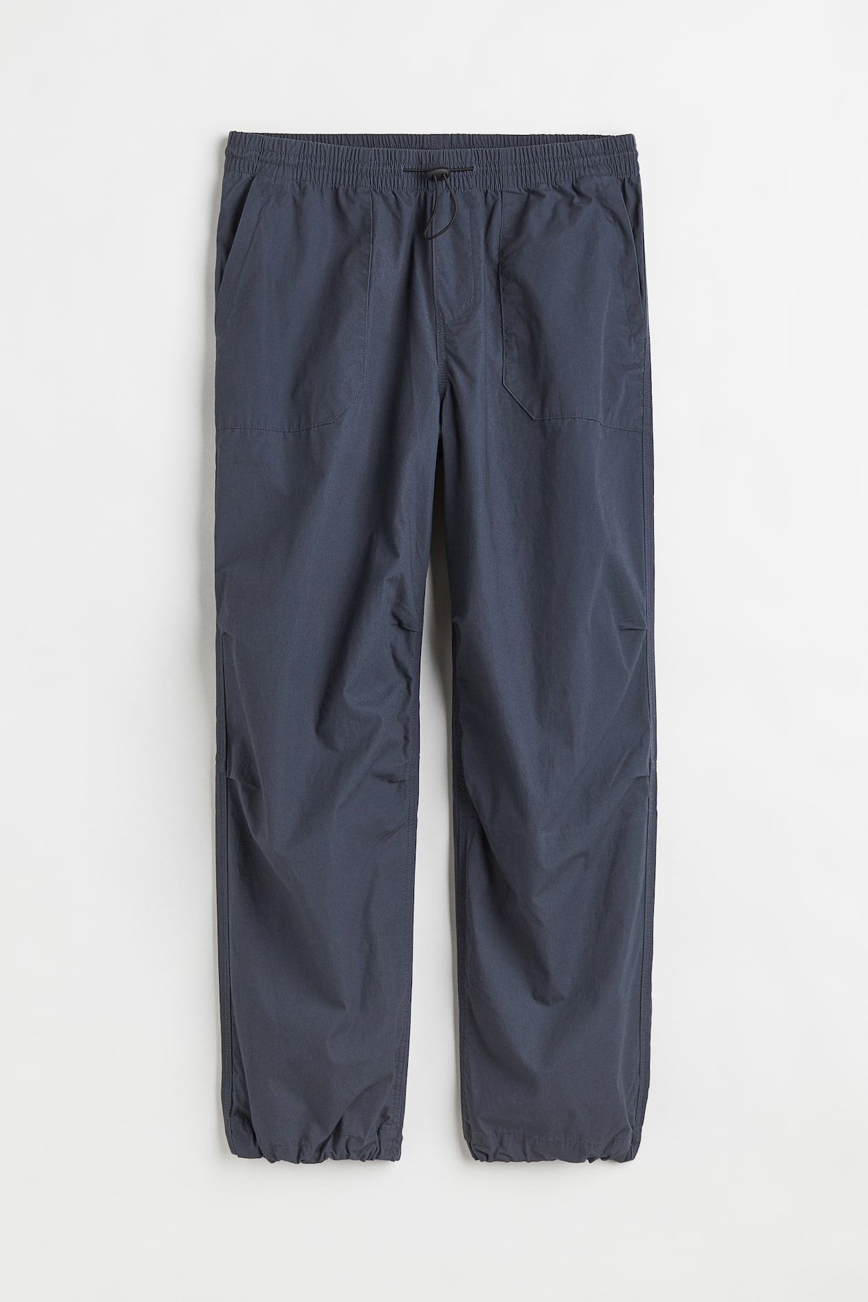 Loose Fit Cotton joggers Regular waist Long Dark blue Men H&M GB