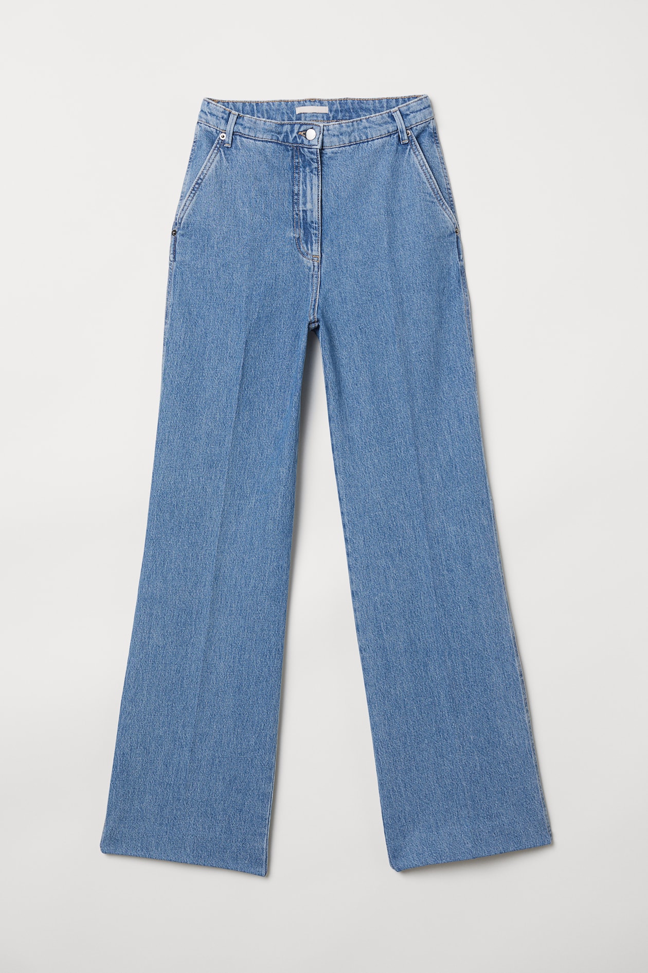 Wide jeans - High waist - Long - Denim blue - Ladies | H&M GB