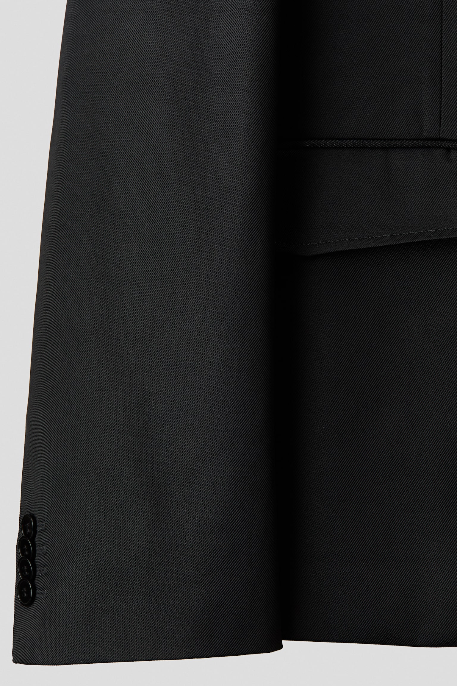 Мужская куртка H&M Slim-Fit Single-Breasted Twill, цвет: Чёрный — фото 8