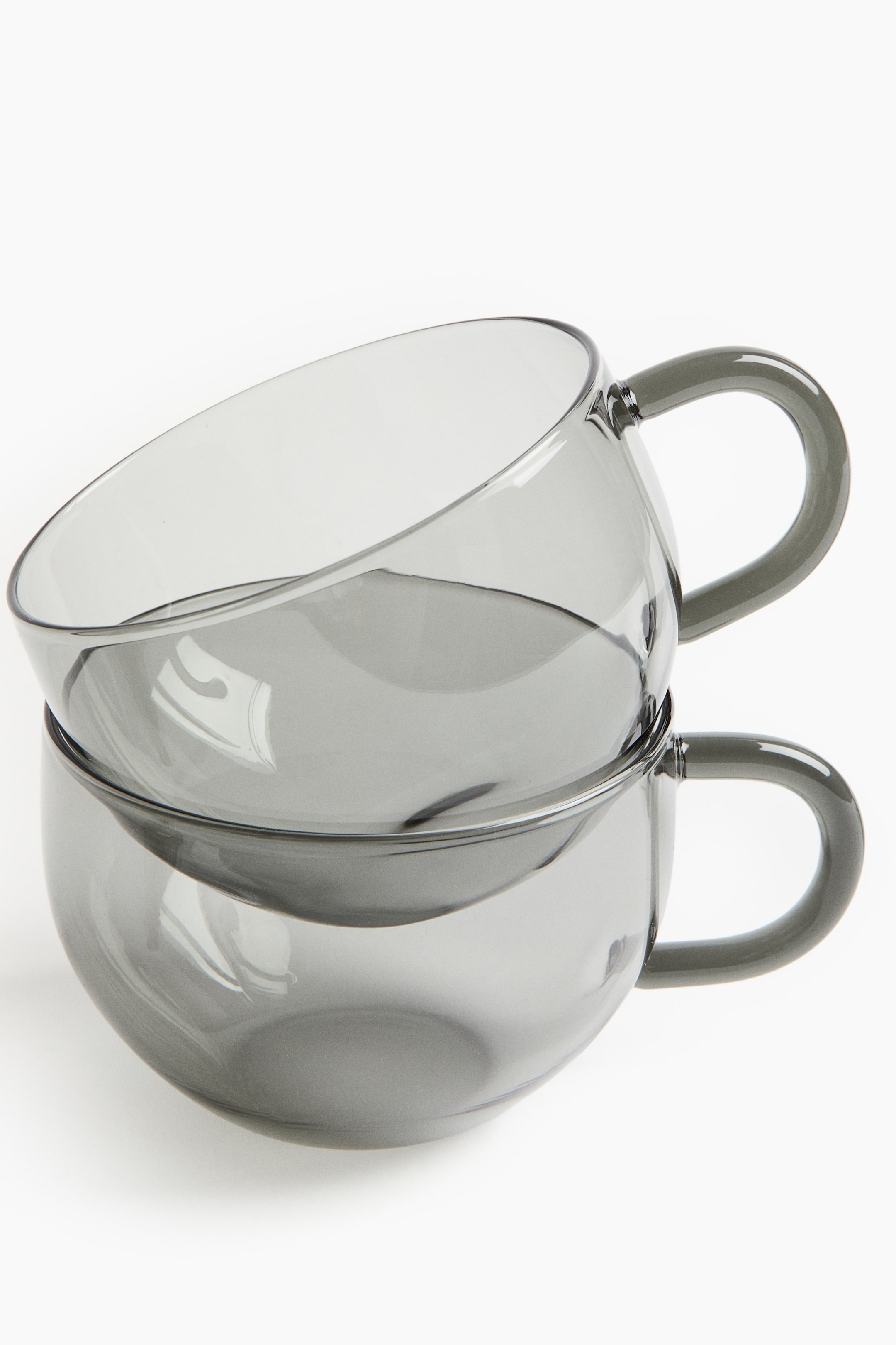 2-pack glass mugs
