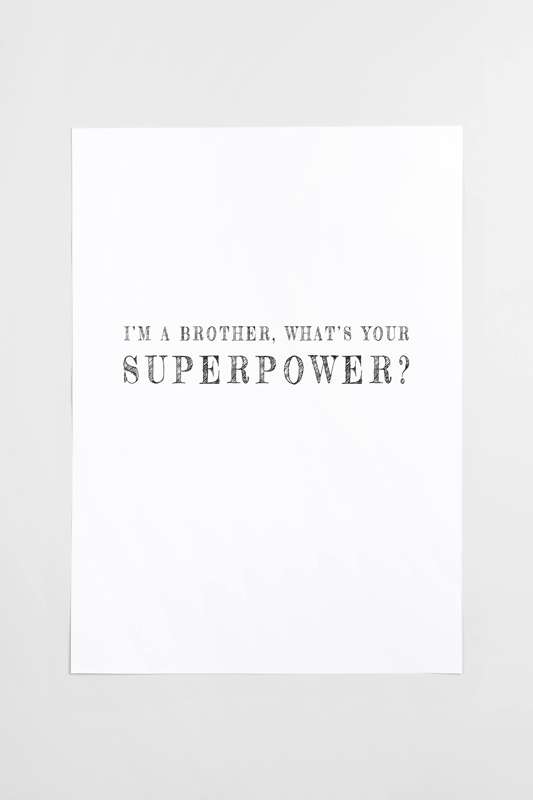 Visa större bild: Brother Superpower Poster - Svart/Vit - Postery - Home All | H&M SE 1