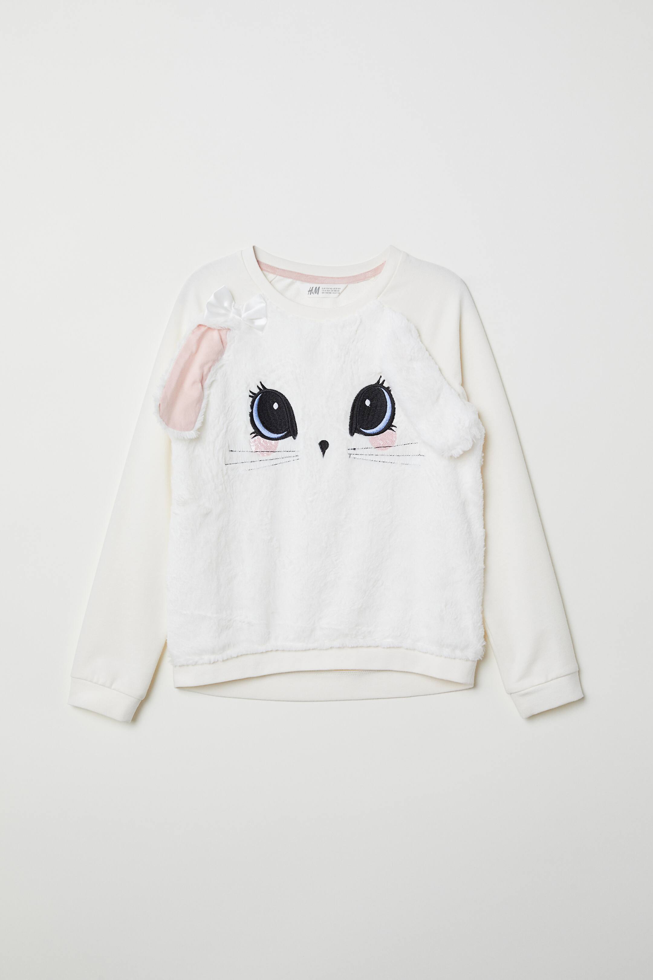 Agrandir l'image: Sweat avec applications - Écru/lapin - ENFANT | H&M FR 1