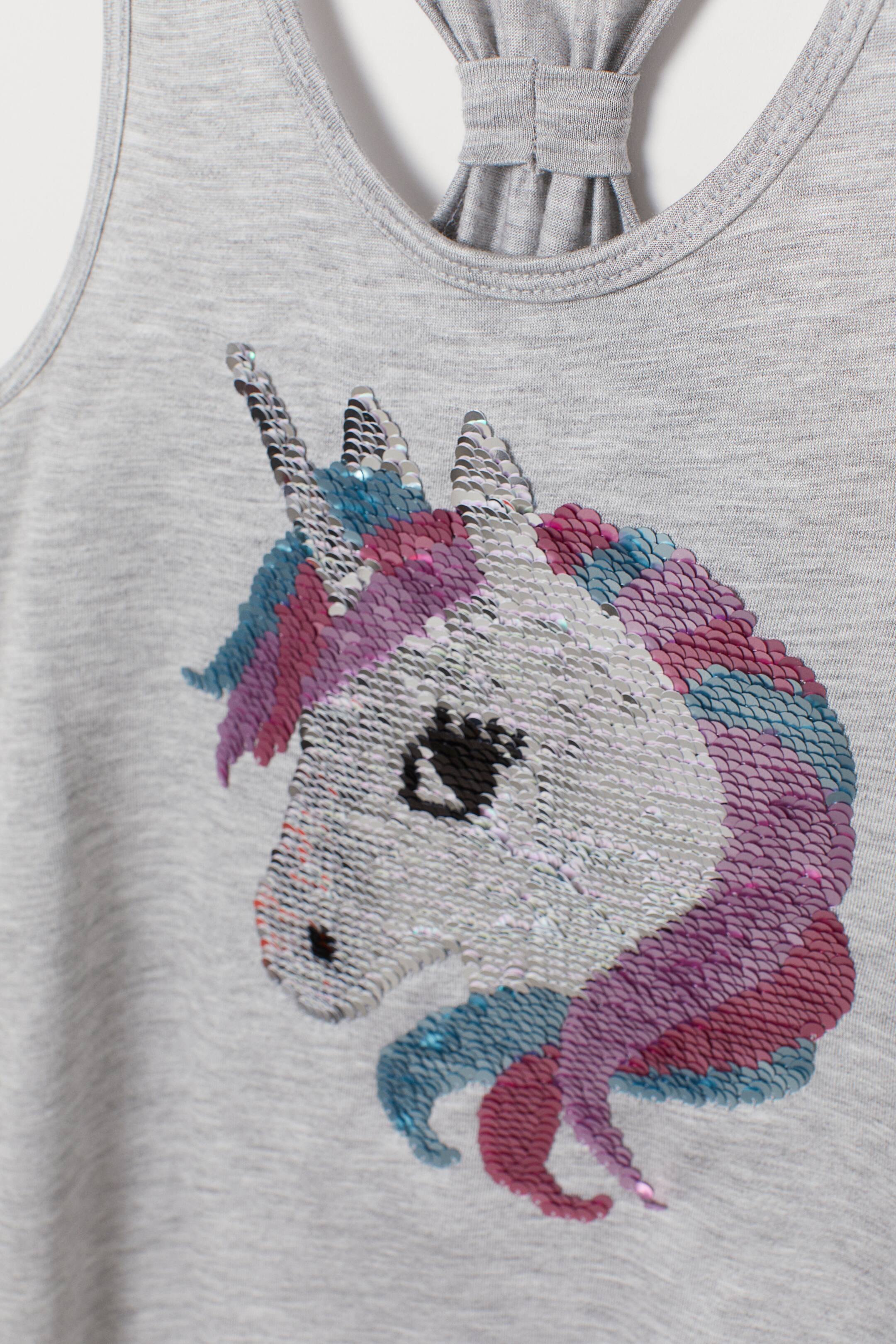 Größeres Bild ansehen: Tanktop aus Jersey - Hellgrau/Wendepailletten - Kids | H&M DE 2