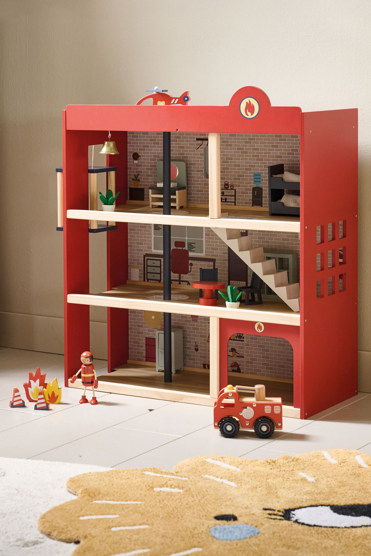 Feuerwehrstation - Pompier - Rot