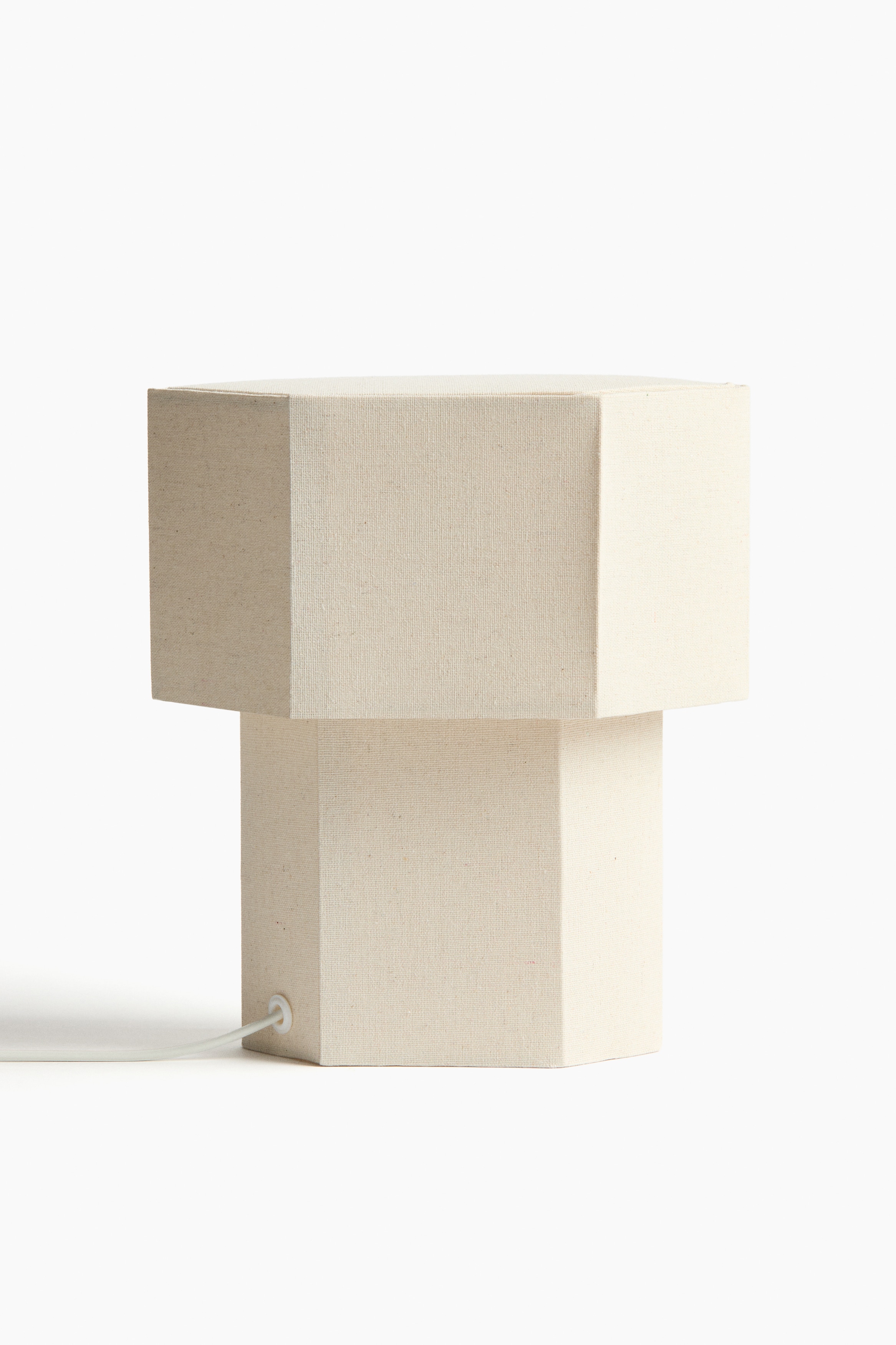 Hexagonal table lamp - Light beige/Light yellow