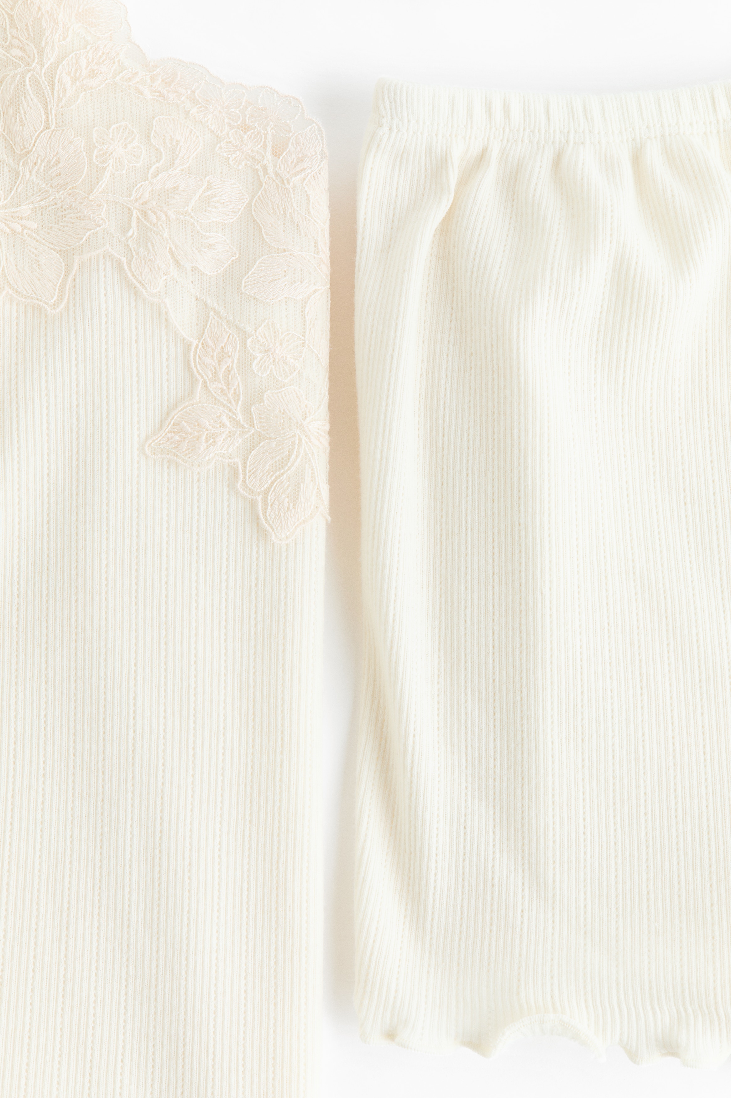 Ribbed jersey pyjamas