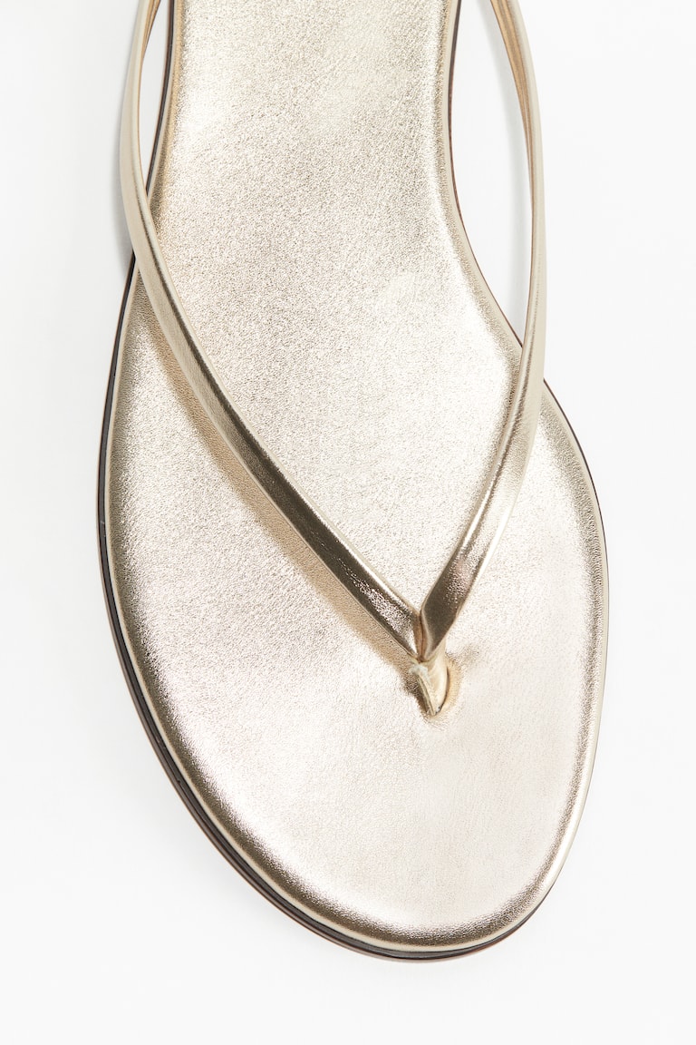Flip-flops Gold-coloured Ladies H&M GB