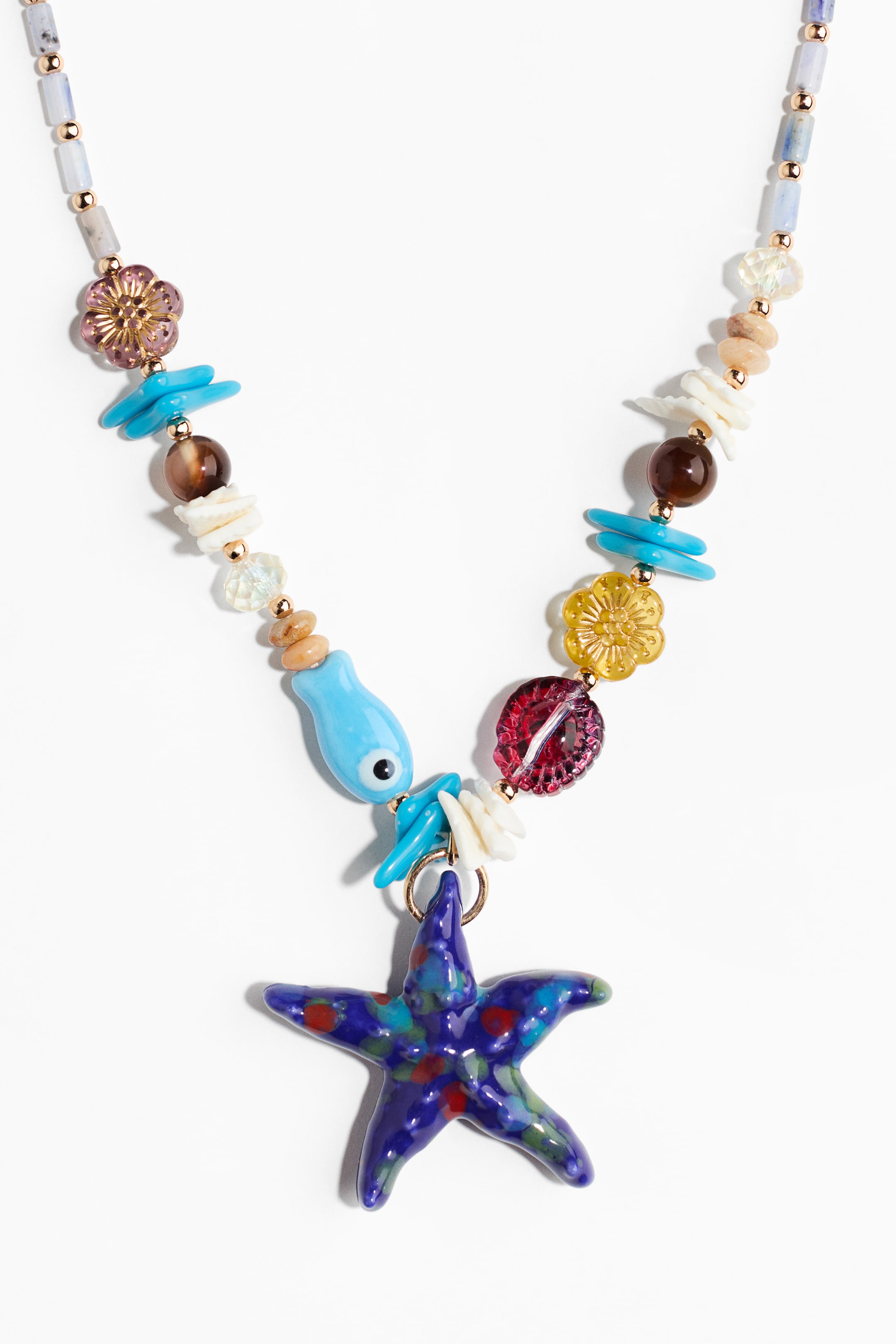 Beaded Necklace with Pendant