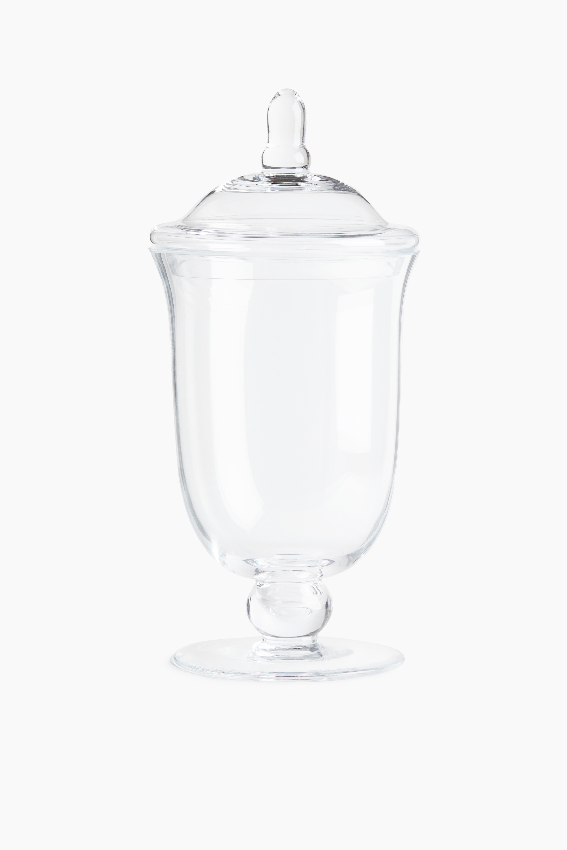 Grand bocal en verre sur pied - Transparent