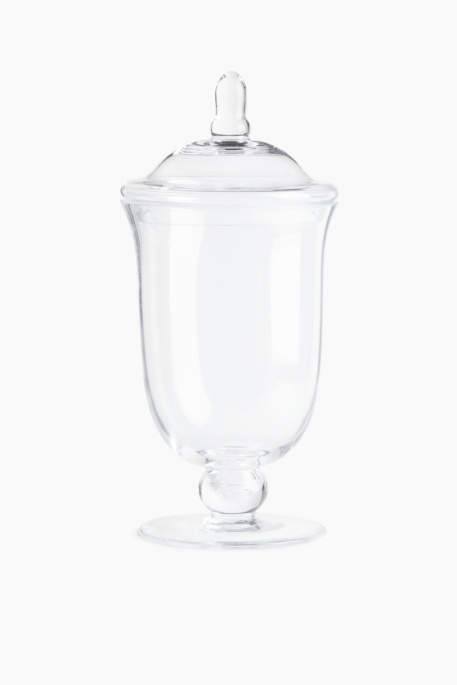 Tall Footed Glass Jar - Transparent