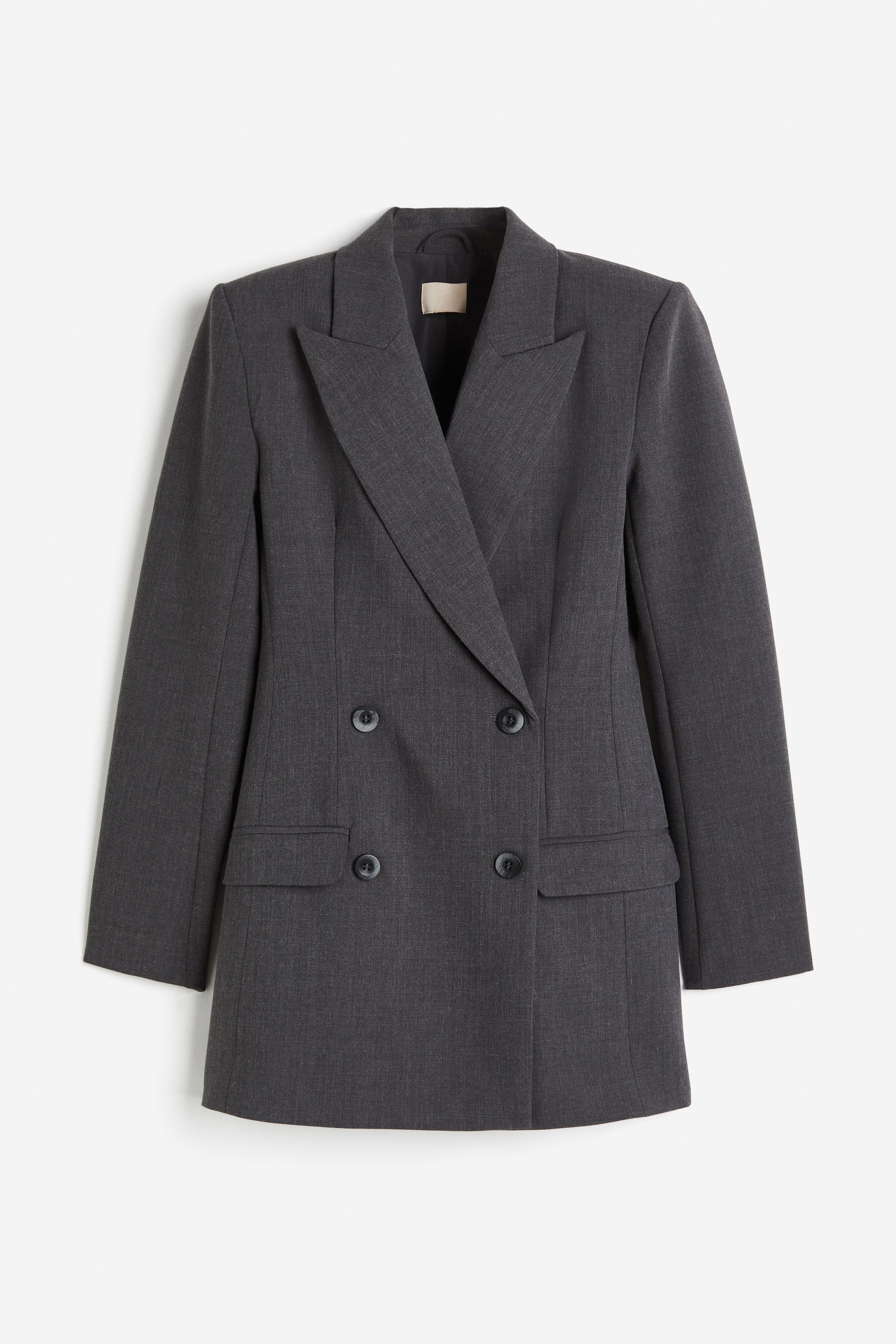 View larger image: Tapered-waist twill blazer - Dark grey - Ladies | H&M GB 1