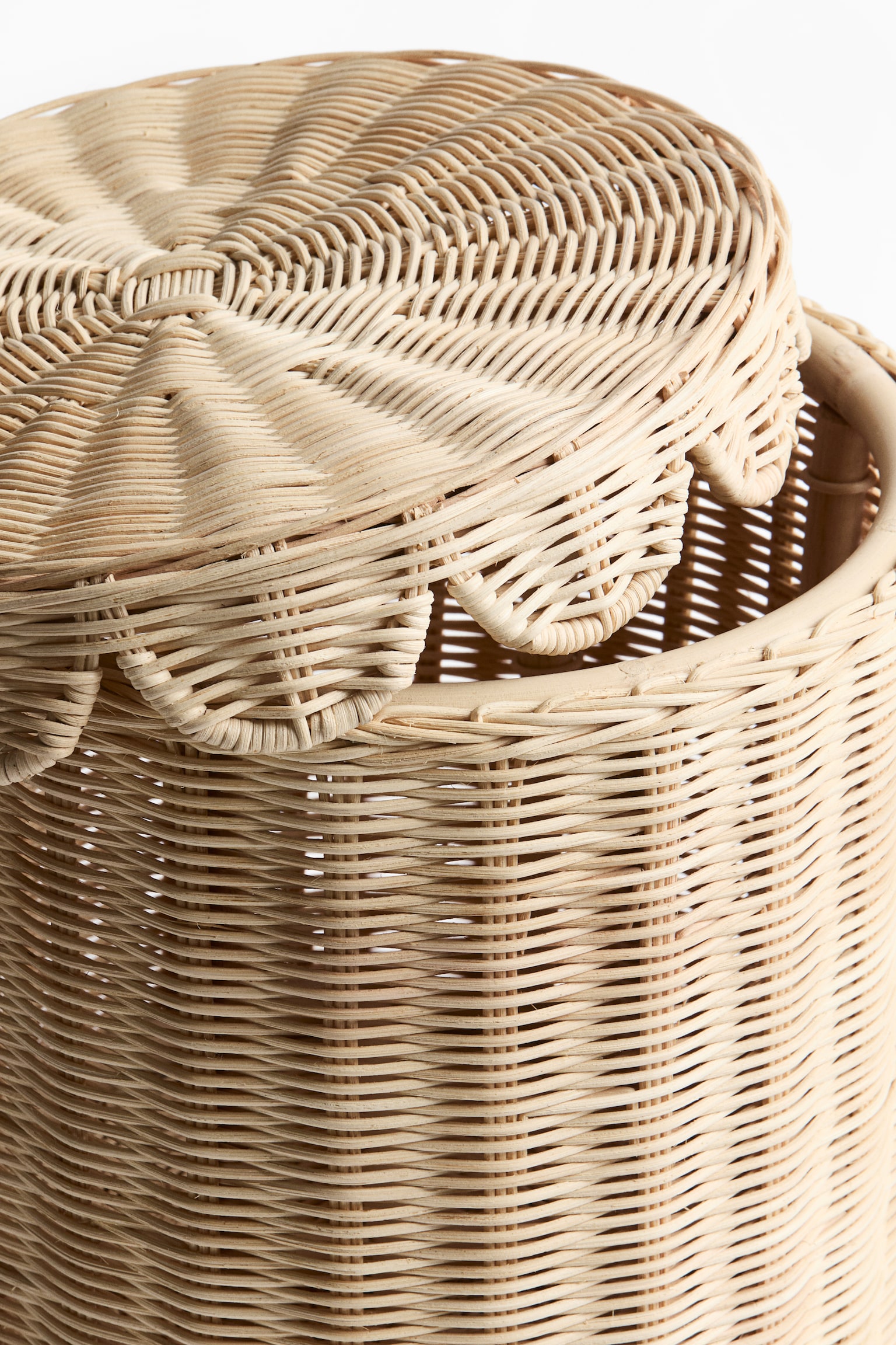 Handmade rattan storage stool - Beige - 5