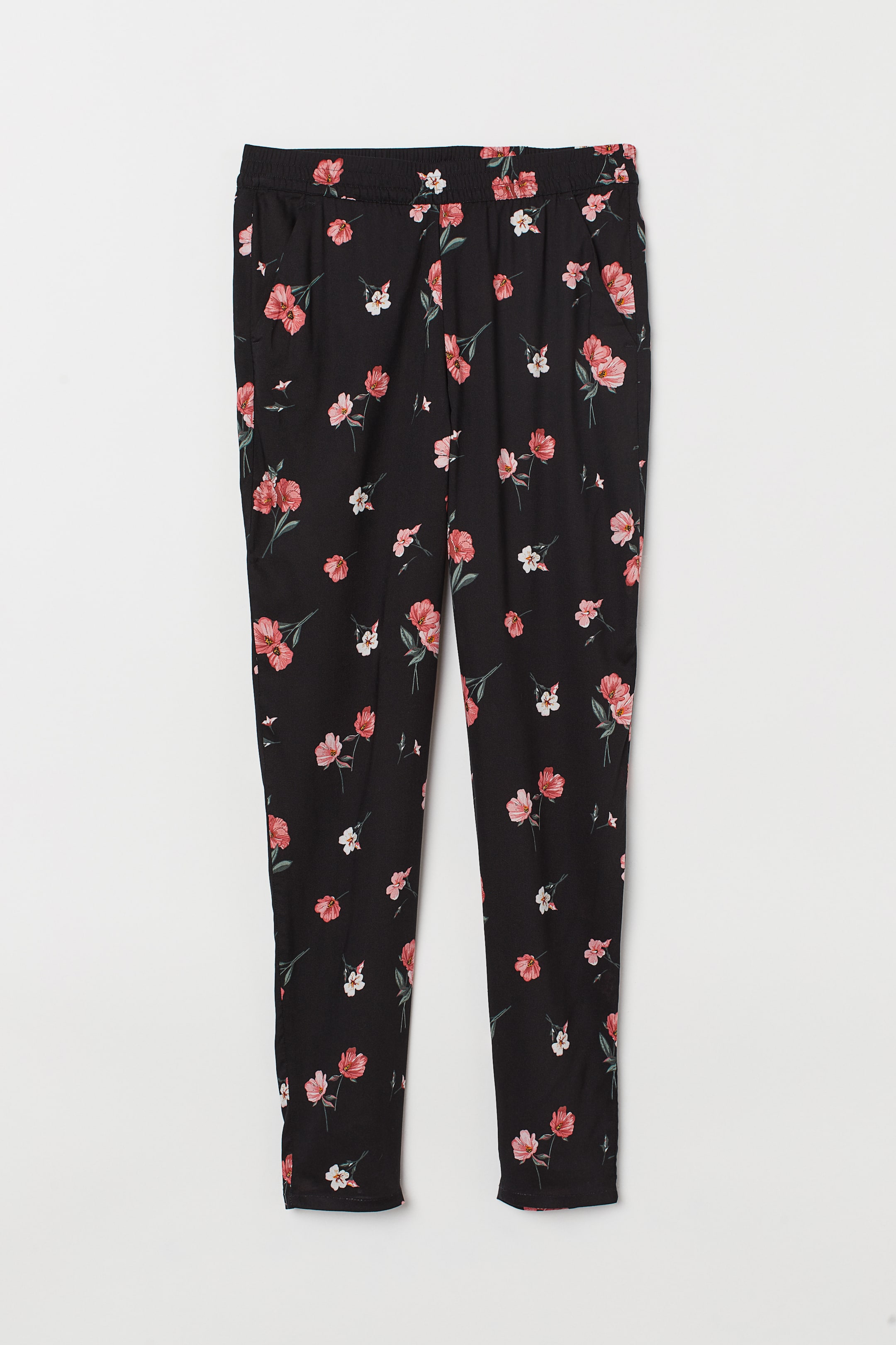 Größeres Bild ansehen: Schlupfhose - Schwarz/Rosa geblümt - Ladies | H&M DE 1