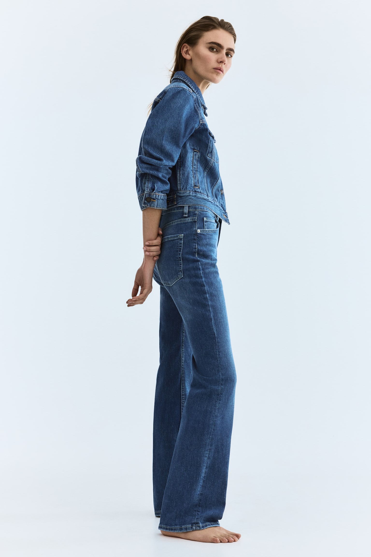 Bootcut High Jeans - כחול ג'ינס/חום כהה/כחול ג'ינס כהה - 6