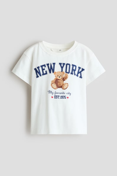 アップリケコットンTシャツ