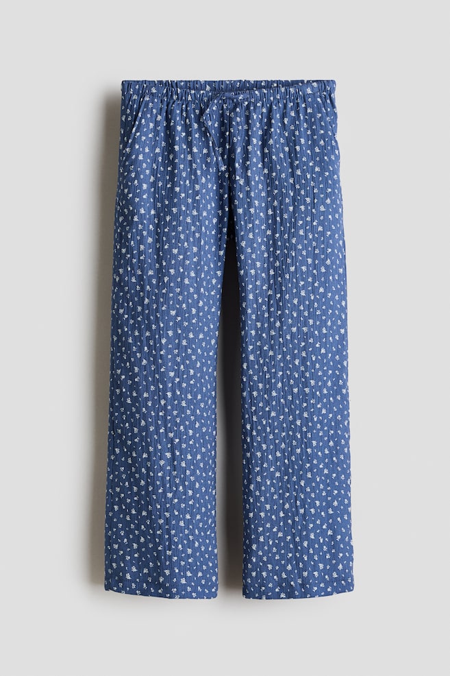 Pull-on Pants - Dusty blue/floral/Navy blue/Light pink/Cream/patterned/White/blue patterned/Light blue/striped - 1