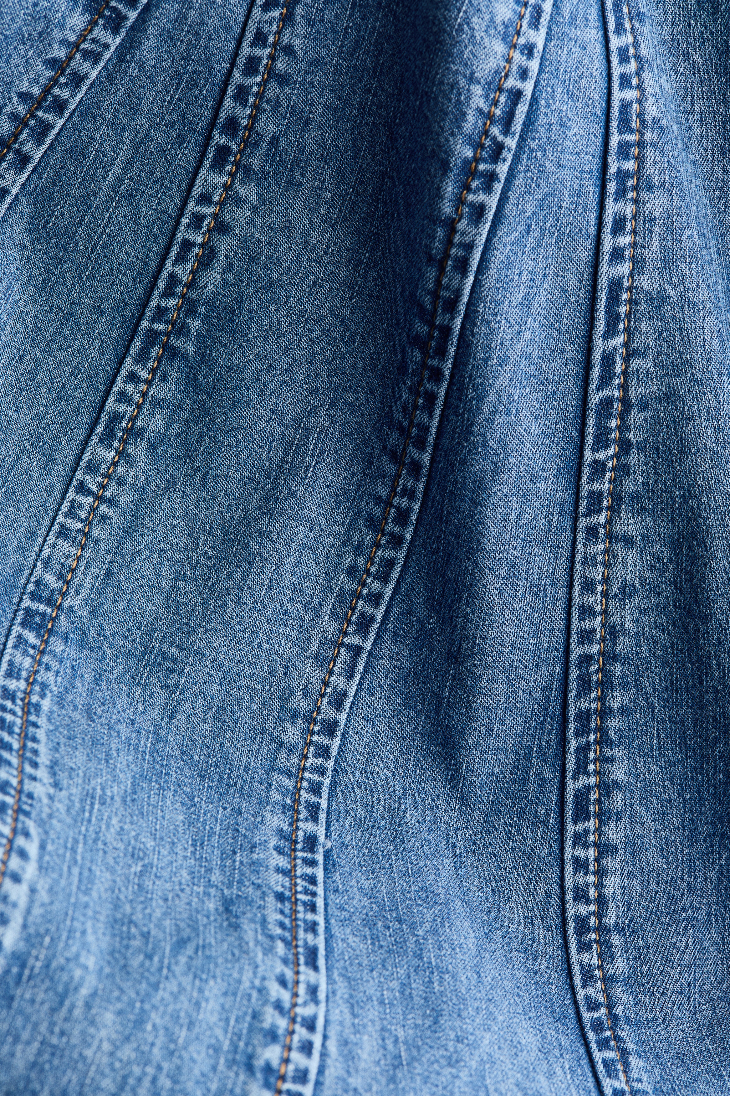Pleated Denim Skirt thumbnail 5
