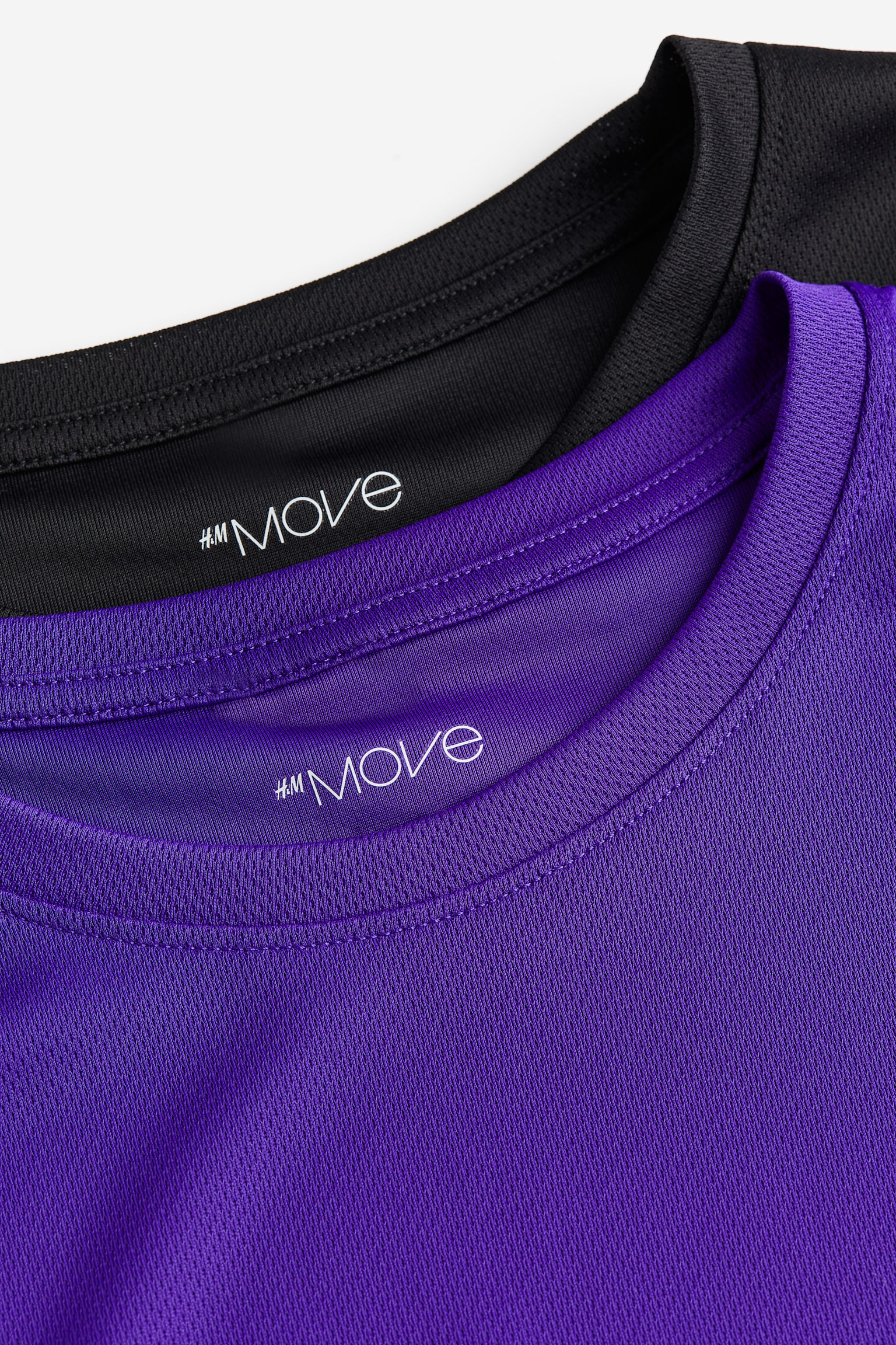 2-pack DryMove™ Activewear Tops - Dark purple/Black/Neon green/However You Move/Dark grey/Black - 2