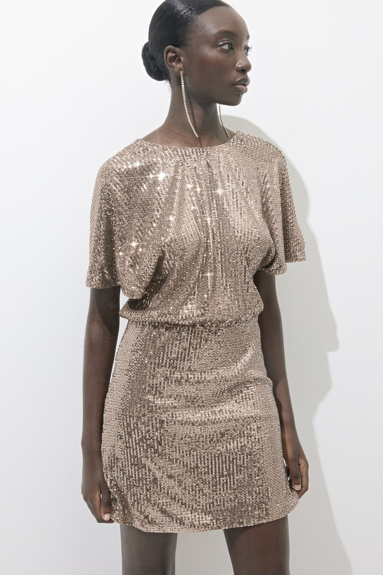 Sequin Dress - Bronze colour/Silver colour - 3