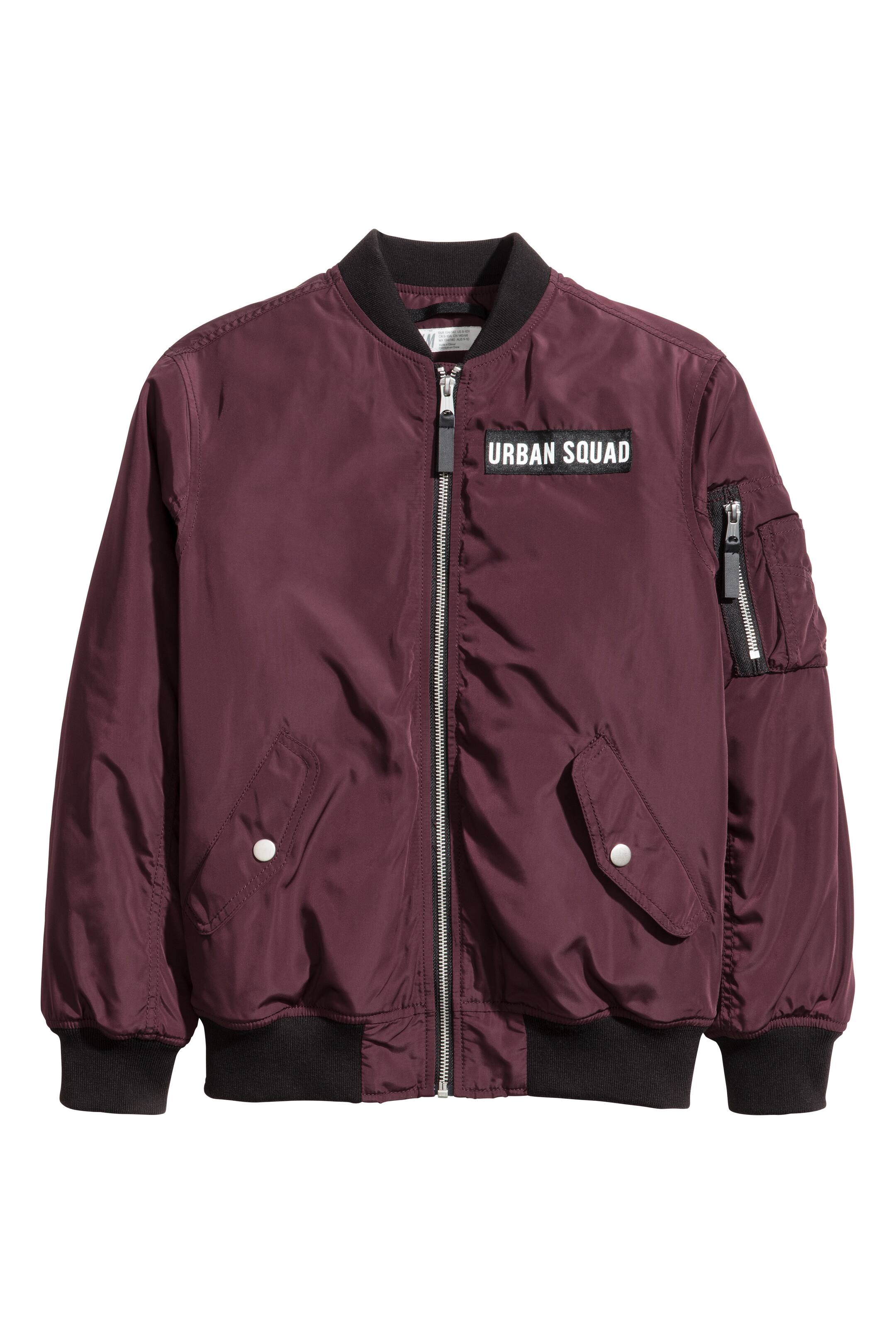 View larger image: Printed bomber jacket - Burgundy - Kids | H&M GB 1
