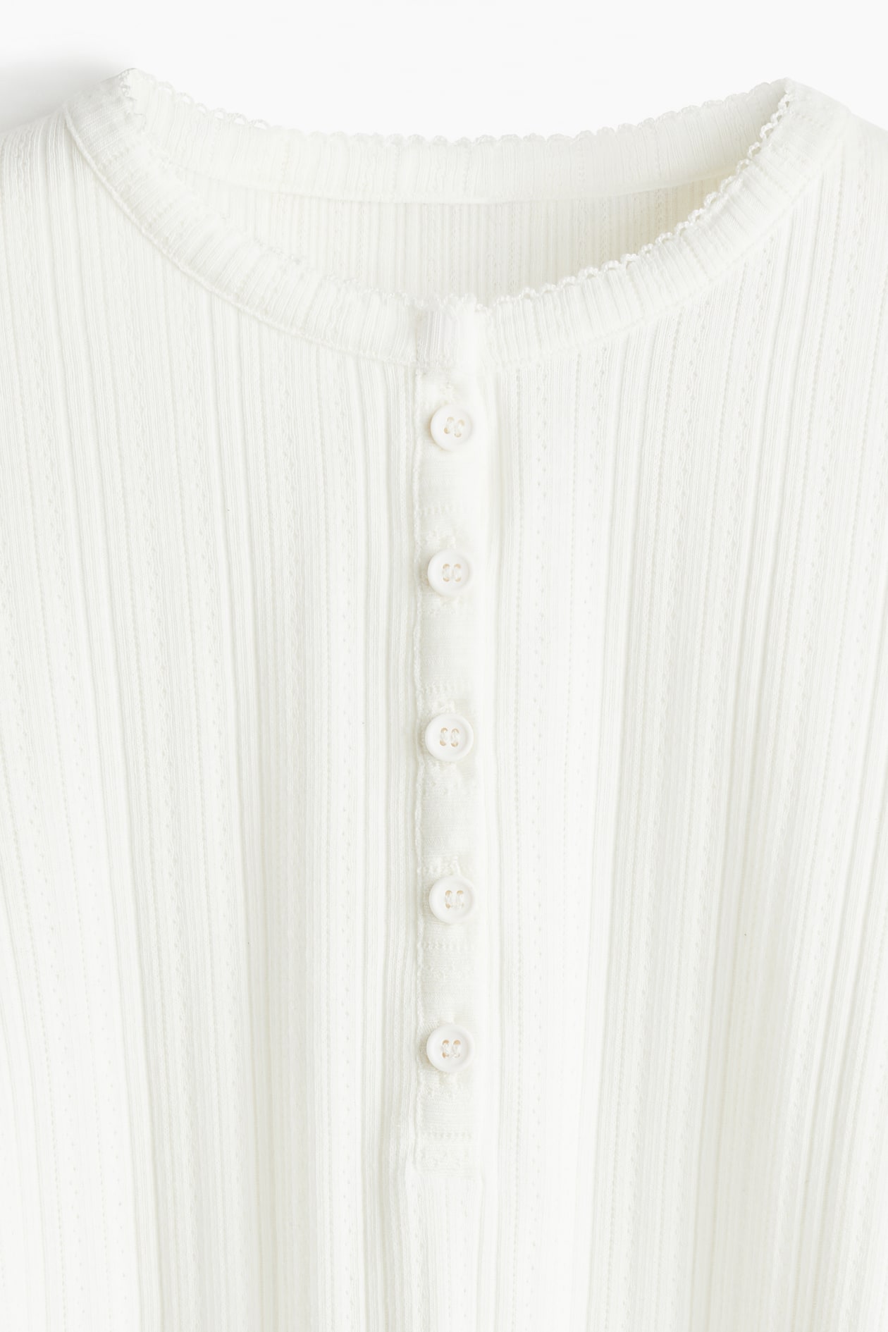 Trumpet-Sleeved Pointelle Bodysuit - image 2