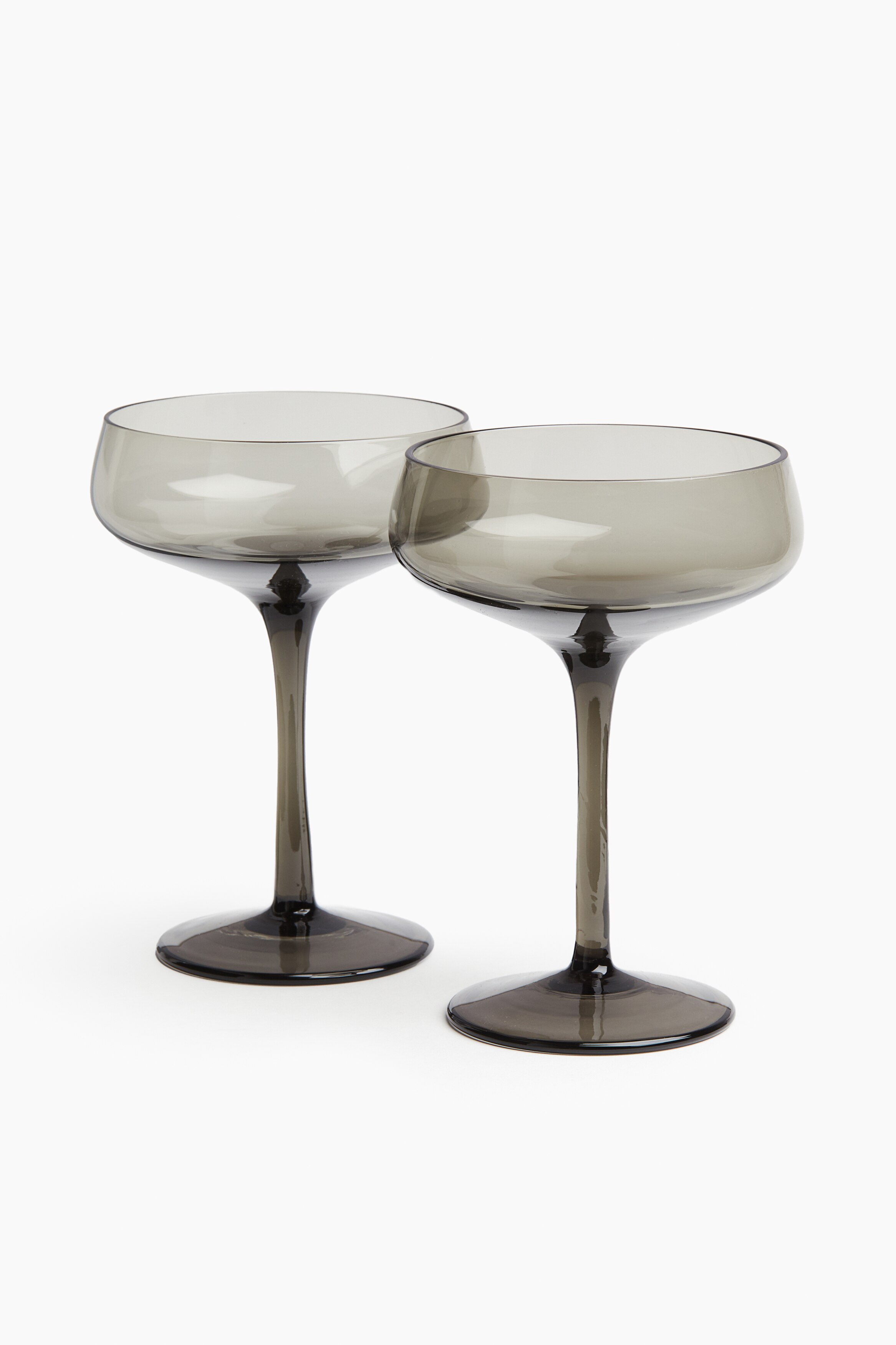 Lot de 2 coupes à champagne - Gris foncé