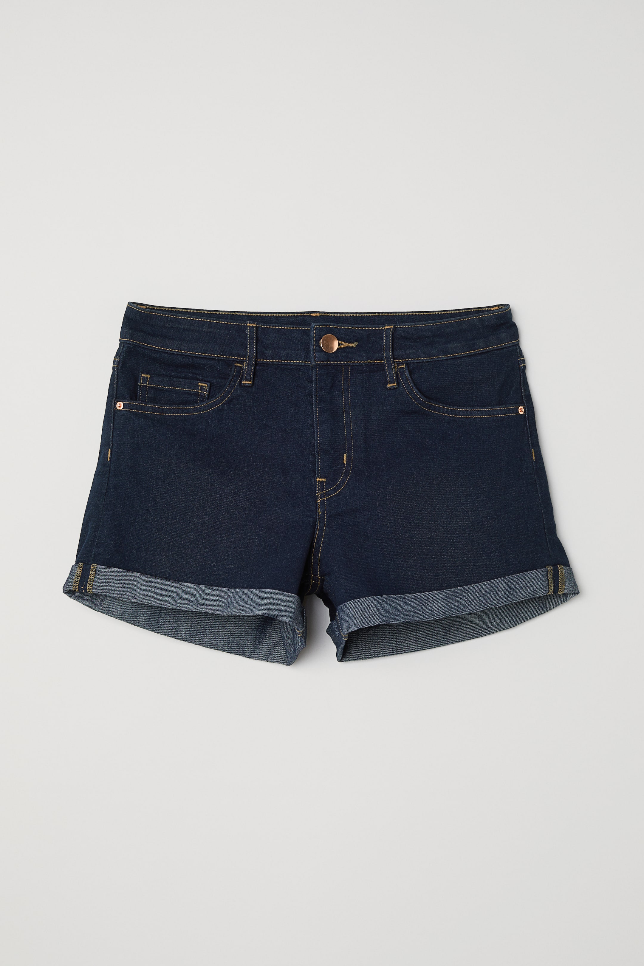 デニムショートパンツ - ダークデニムブルー - レディース | H&M JP 
