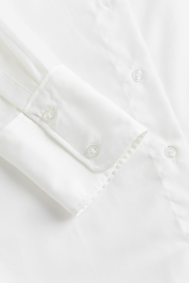 Skjorte i satin - Hvid/Hvid/Sortstribet/Mørkeblå/Stribet/Lyseblå/dc - 5