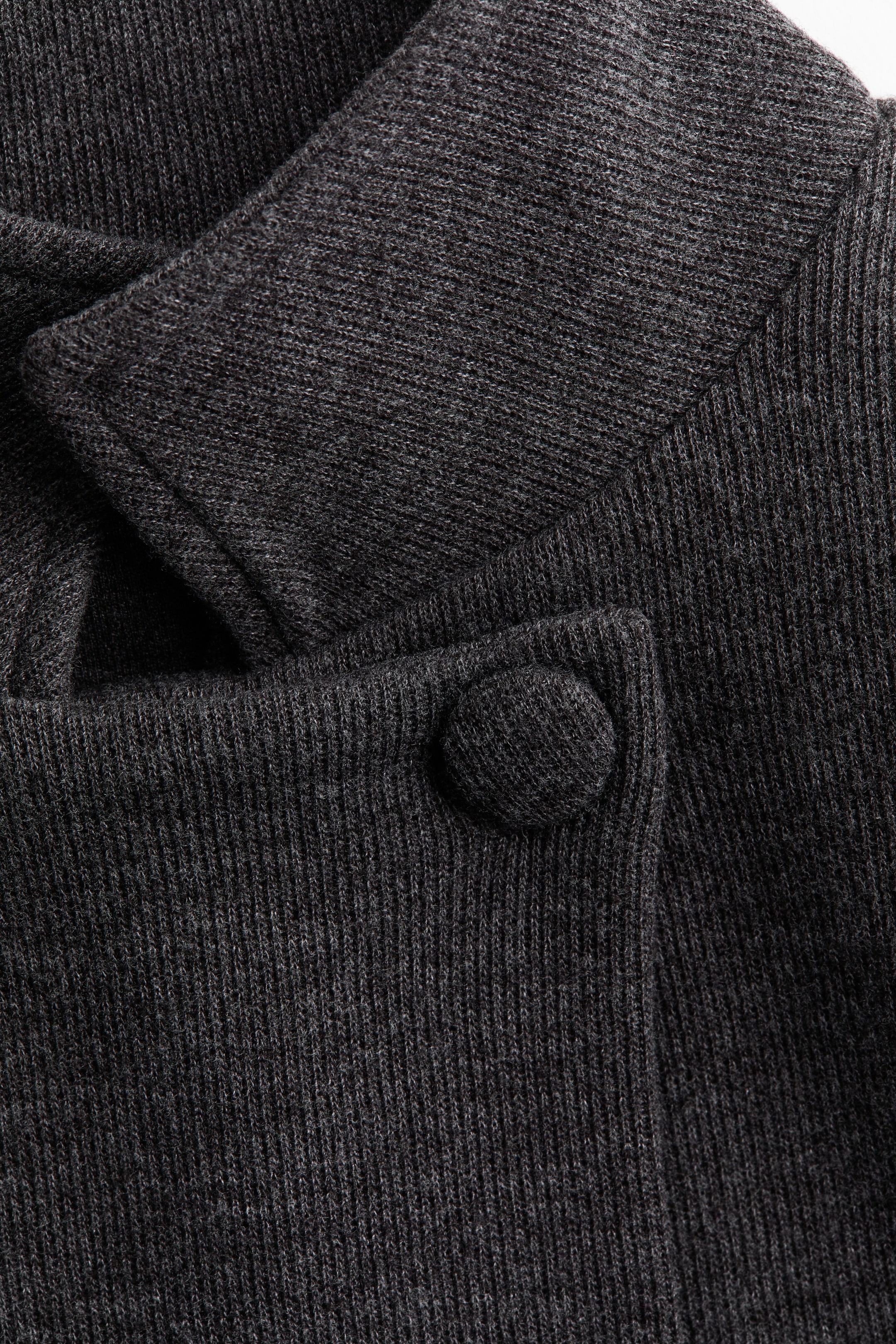 Double-Breasted Top with Stand-Up Collar