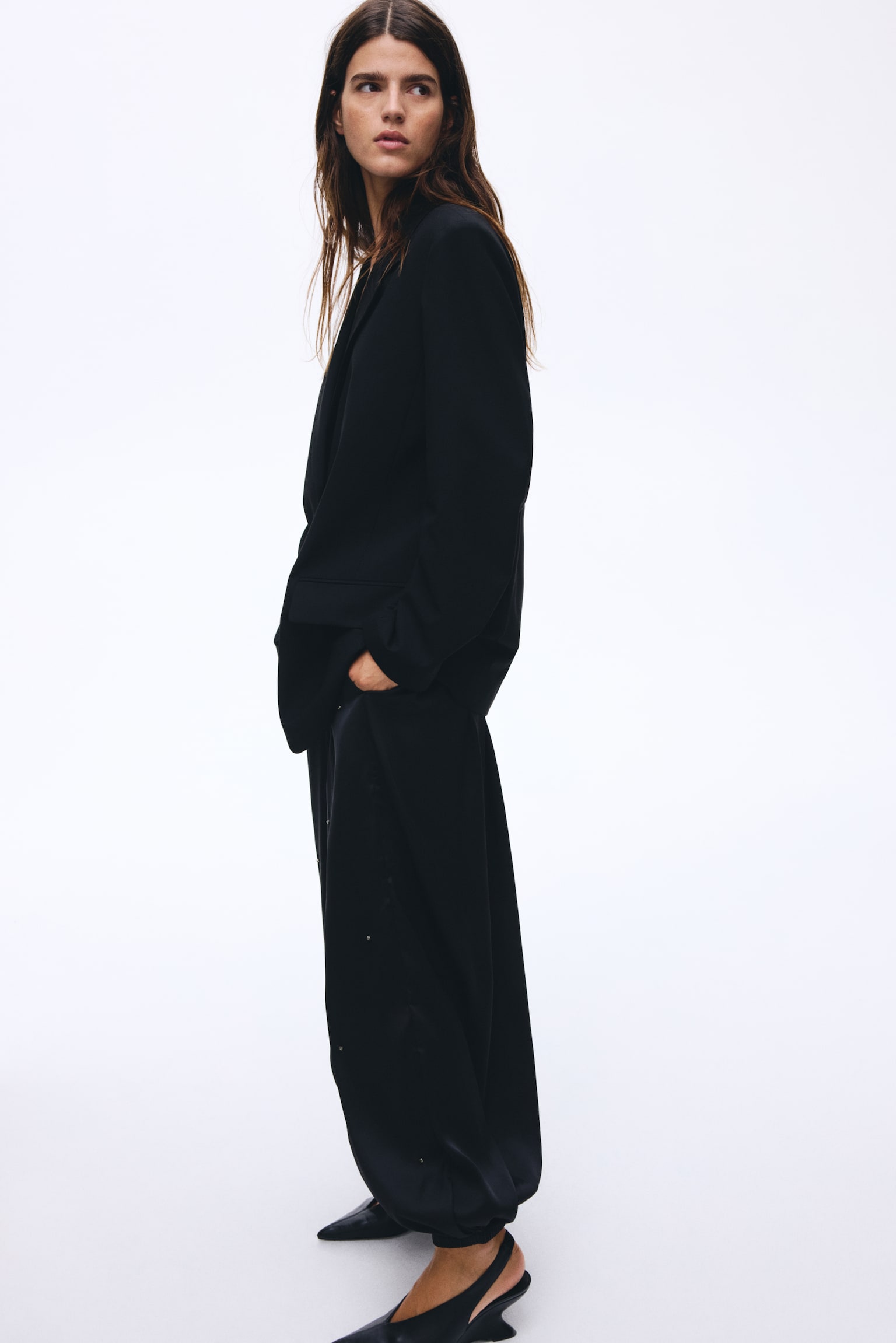 Pantalon ornementé à jambes ballon - Noir - 3