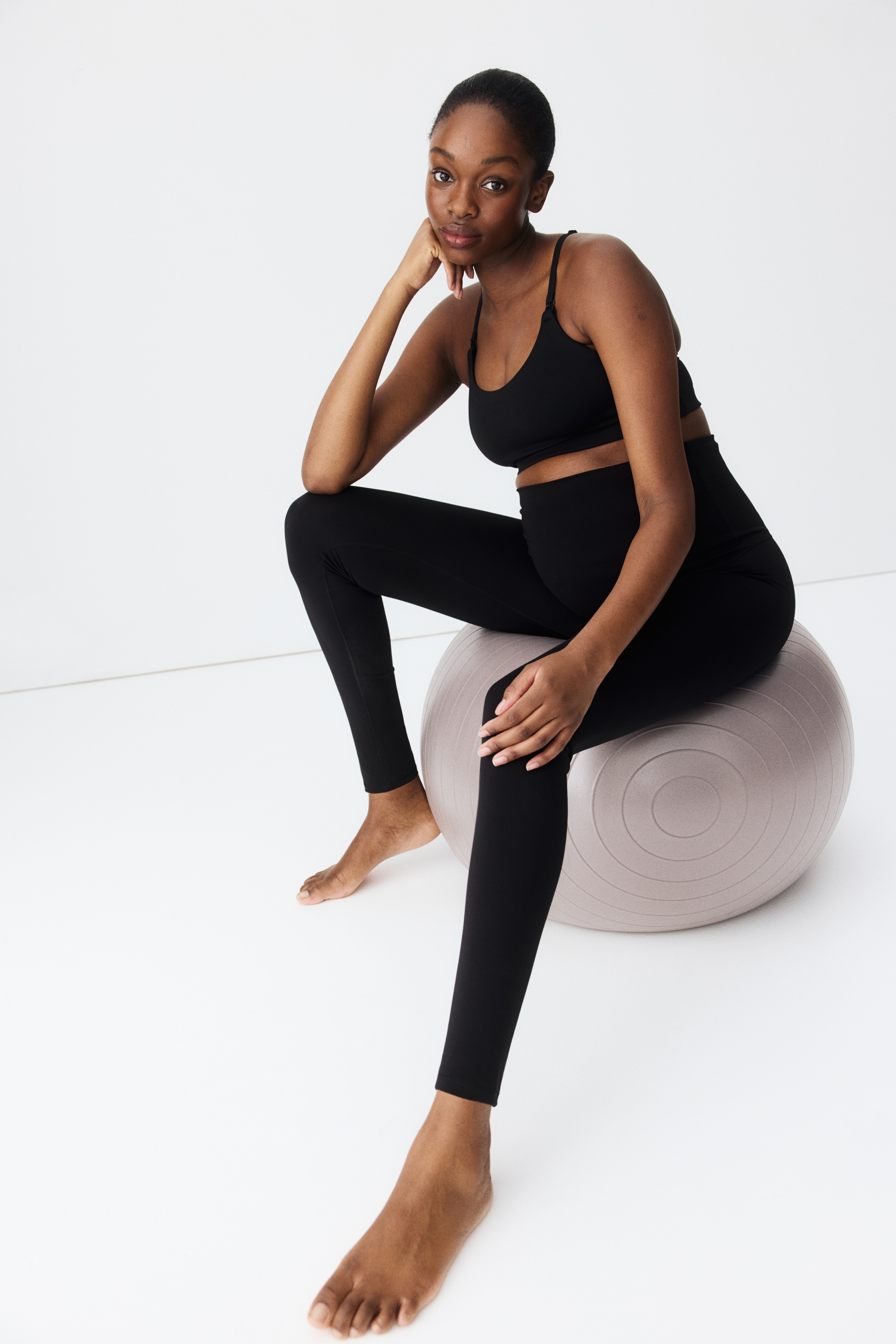 MAMA Αθλητικό κολάν Before & After - Μαύρο/Τριανταφυλλί