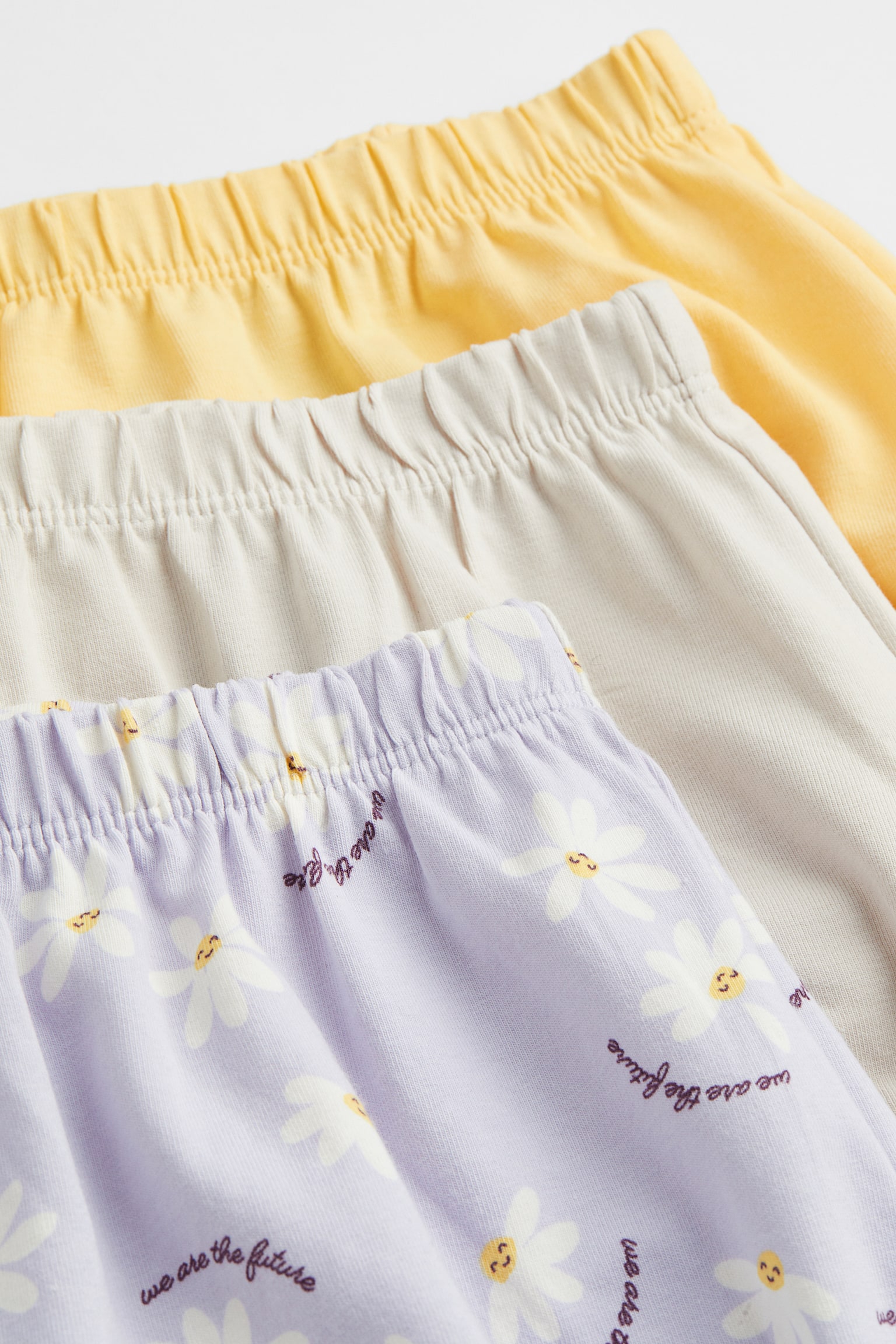 3-pack jersey shorts - Light purple/Daisies - 2