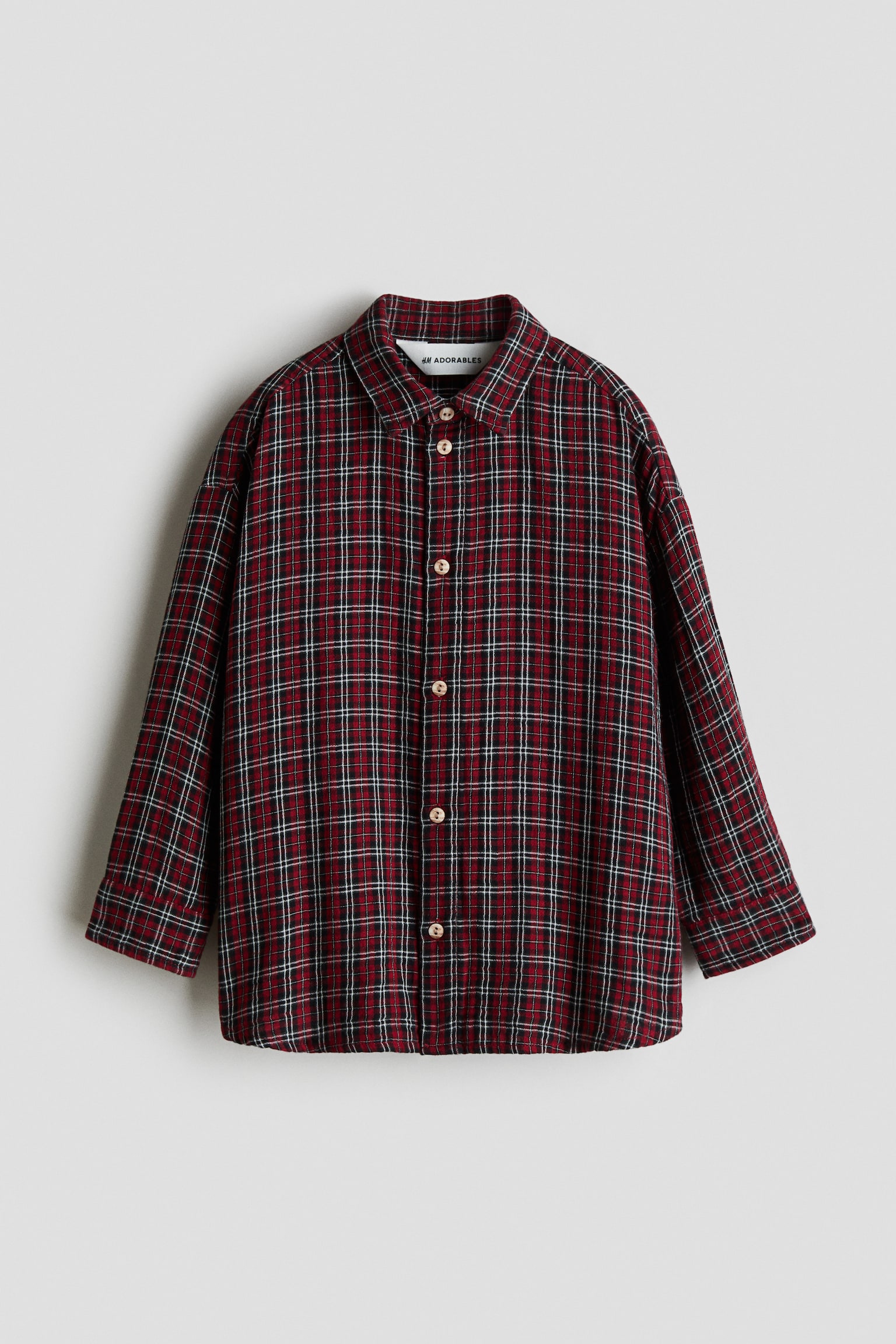 Cotton Muslin Shirt - Red/checked - 2
