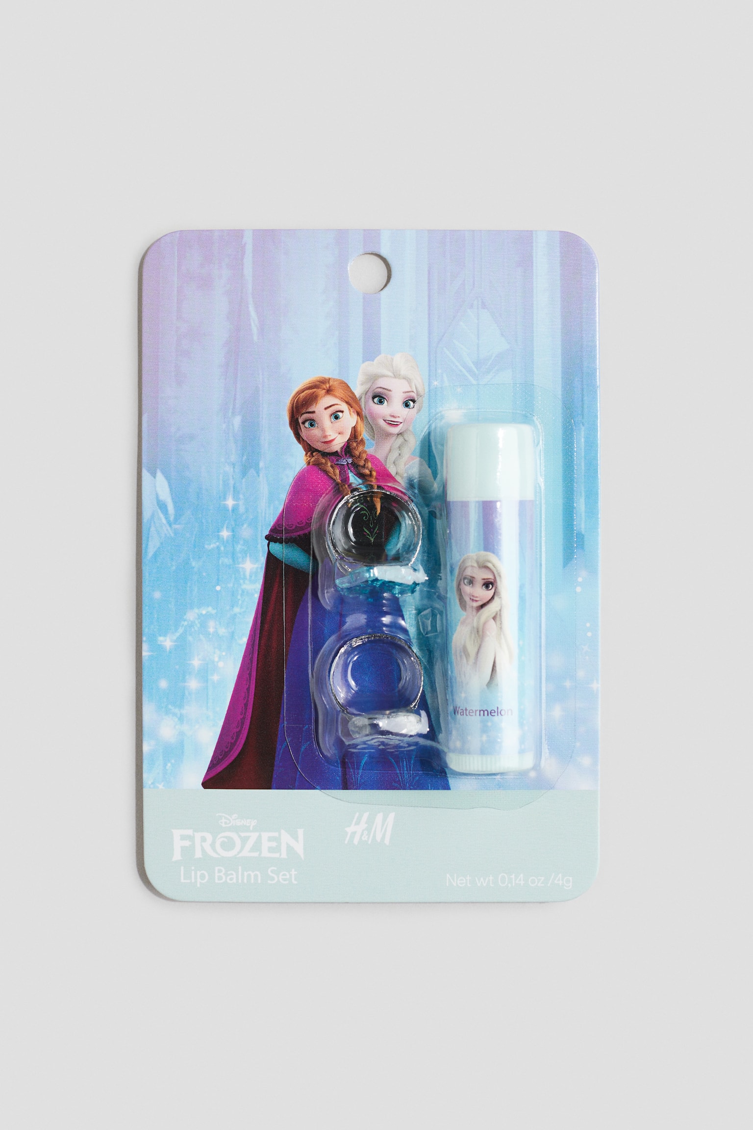 Lip balm and rings set - Light turquoise/Frozen/Purple/Minnie Mouse/Pink/Hello Kitty