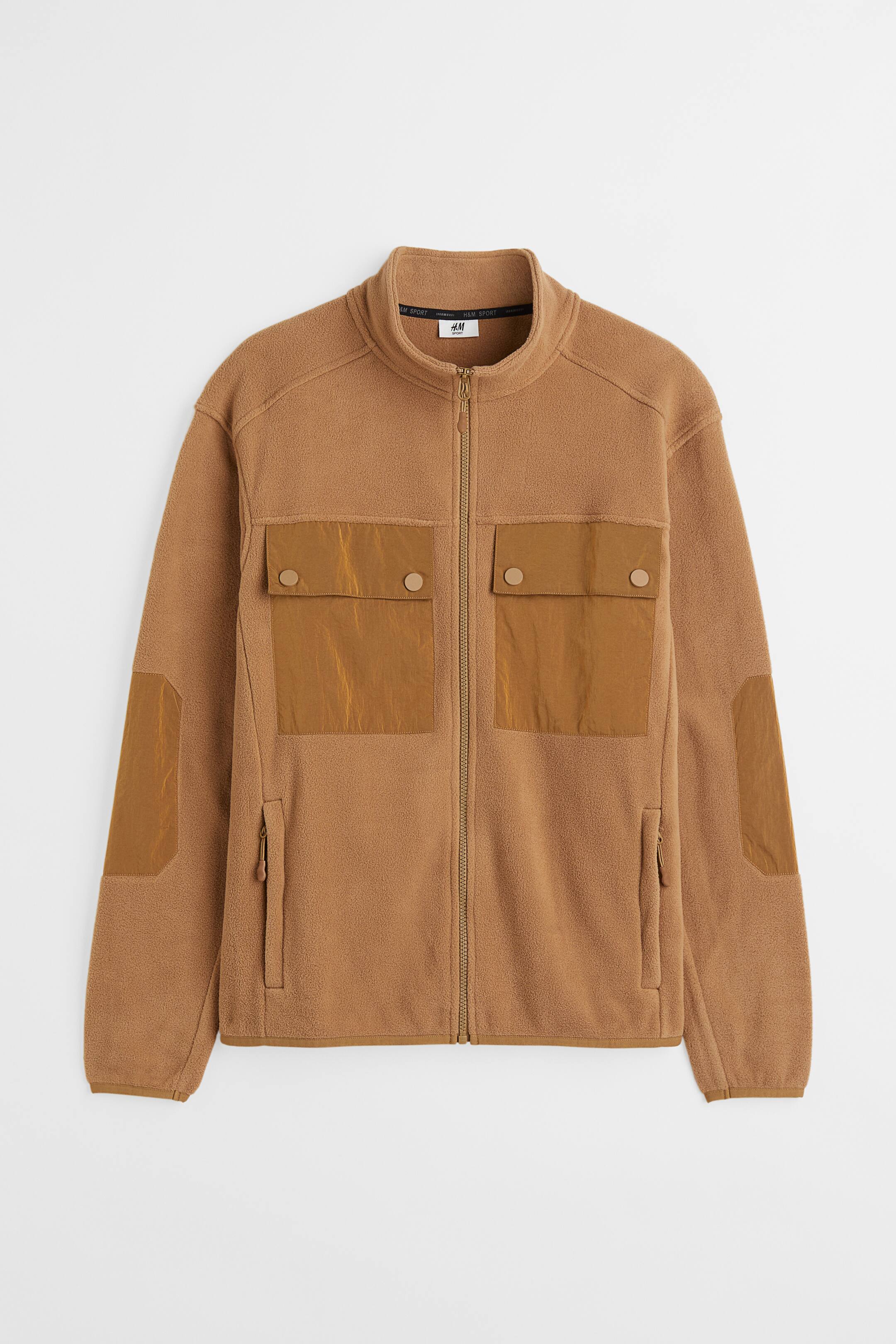 View larger image: Fleece outdoor jacket - Dark beige - Men | H&M 1