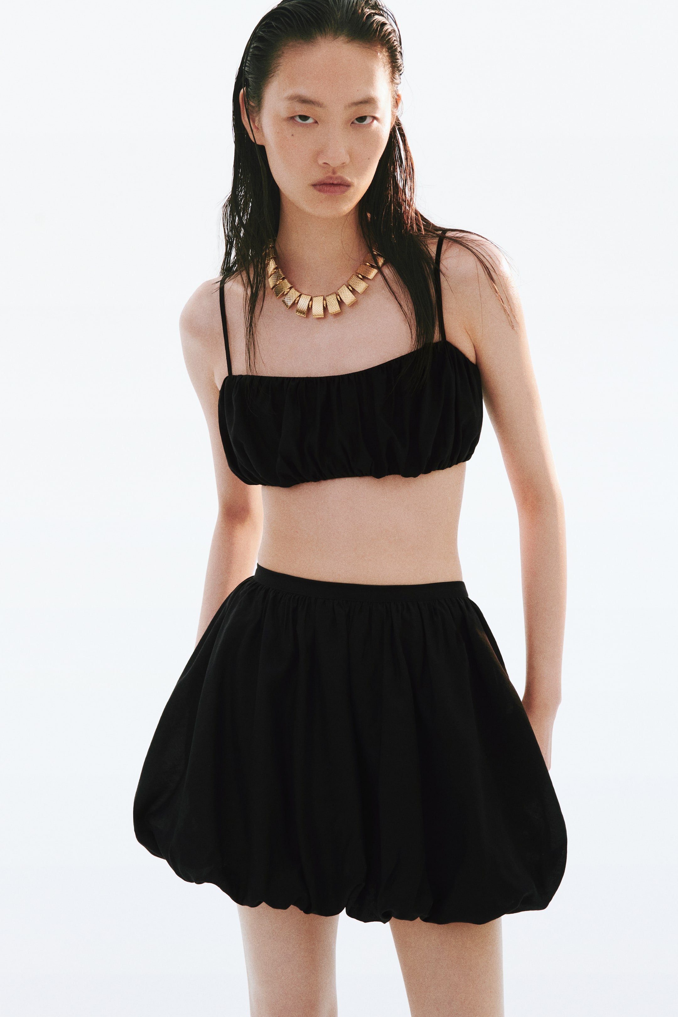Женские юбки H&M Bubble-Hem Mini Skirt — фото 3