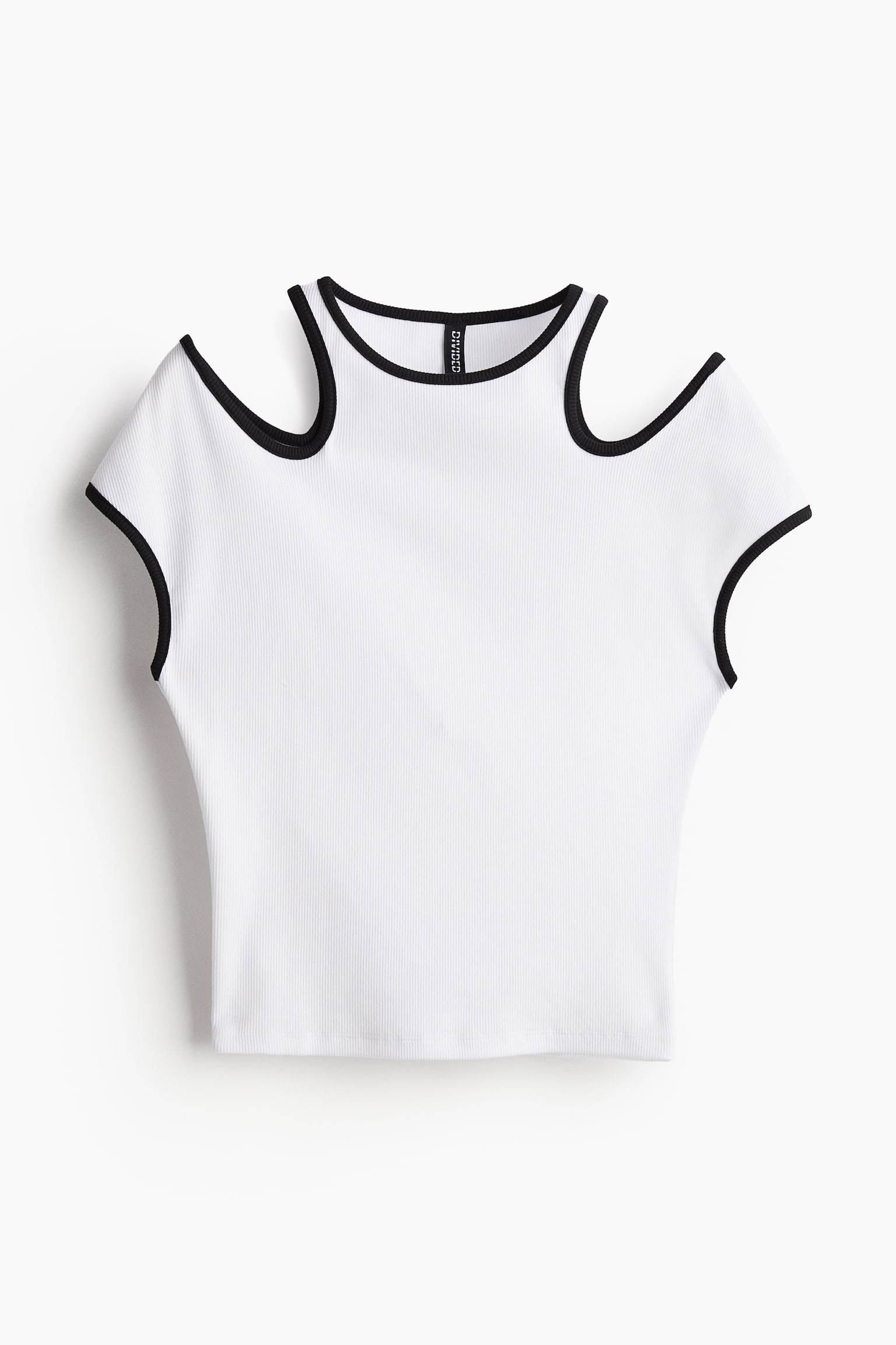 Cropped cut-out top - White - 2