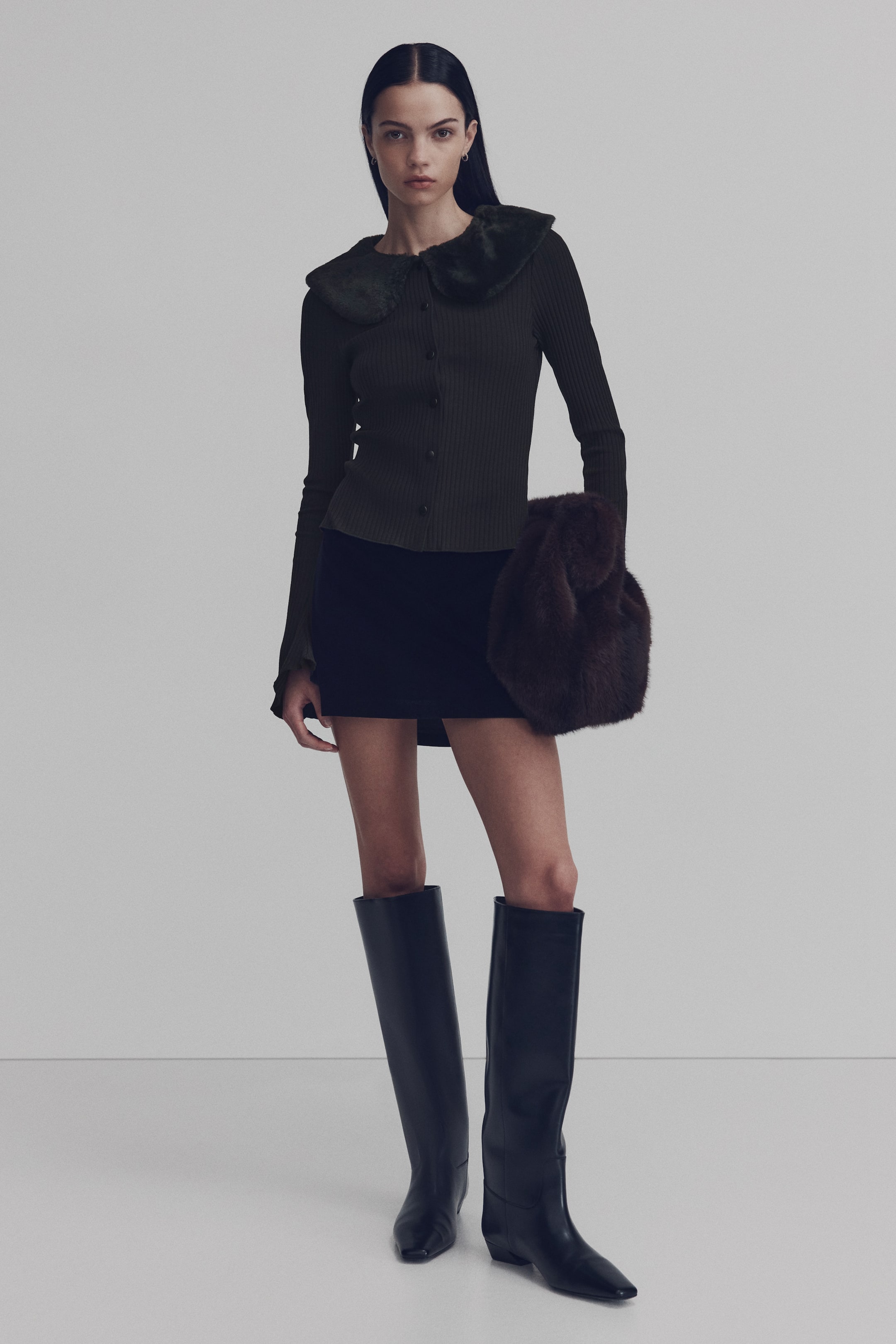 View larger image: Collared cardigan - Black - Ladies | H&M 1