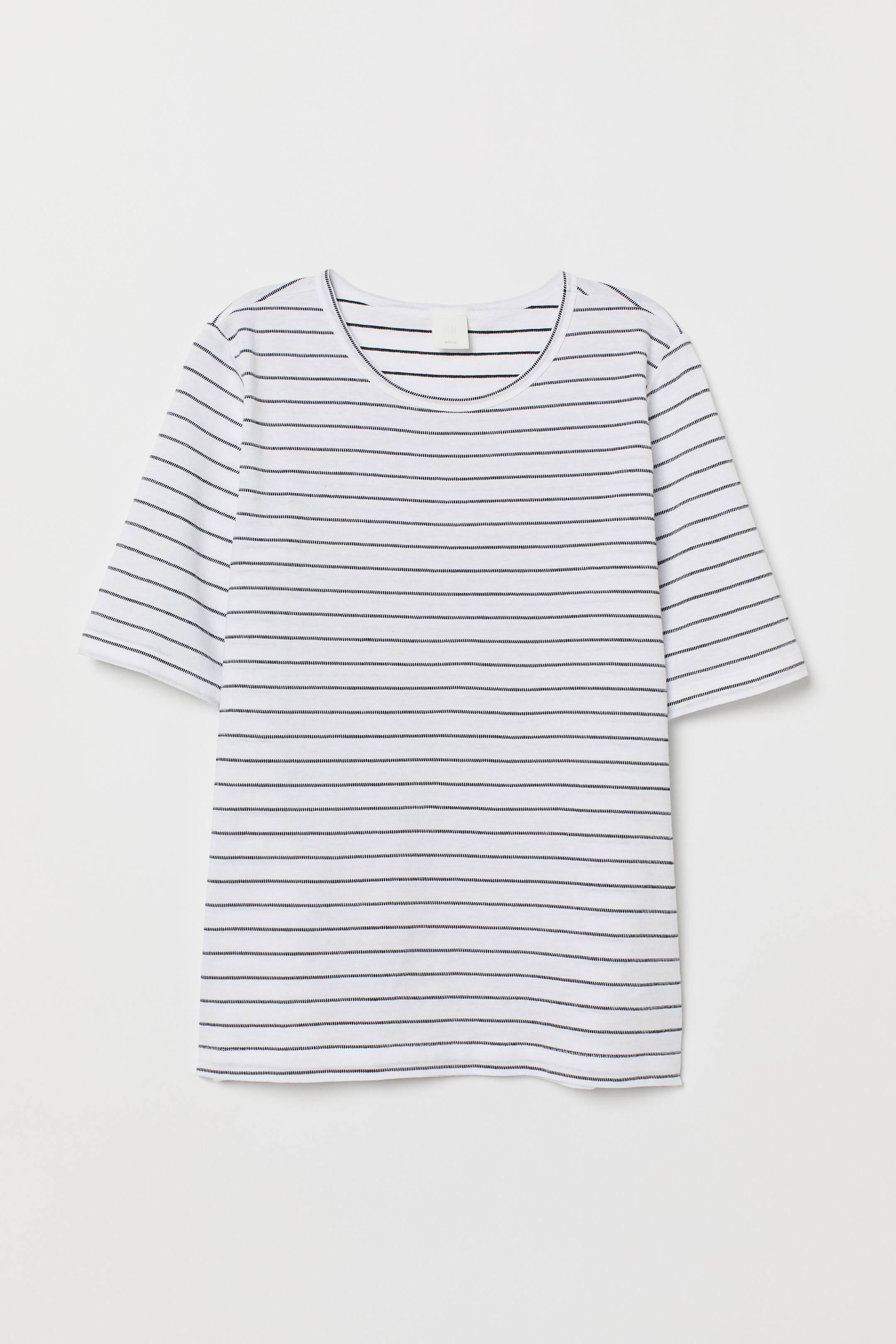 View larger image: Jersey top - White/Striped - Ladies | H&M 1