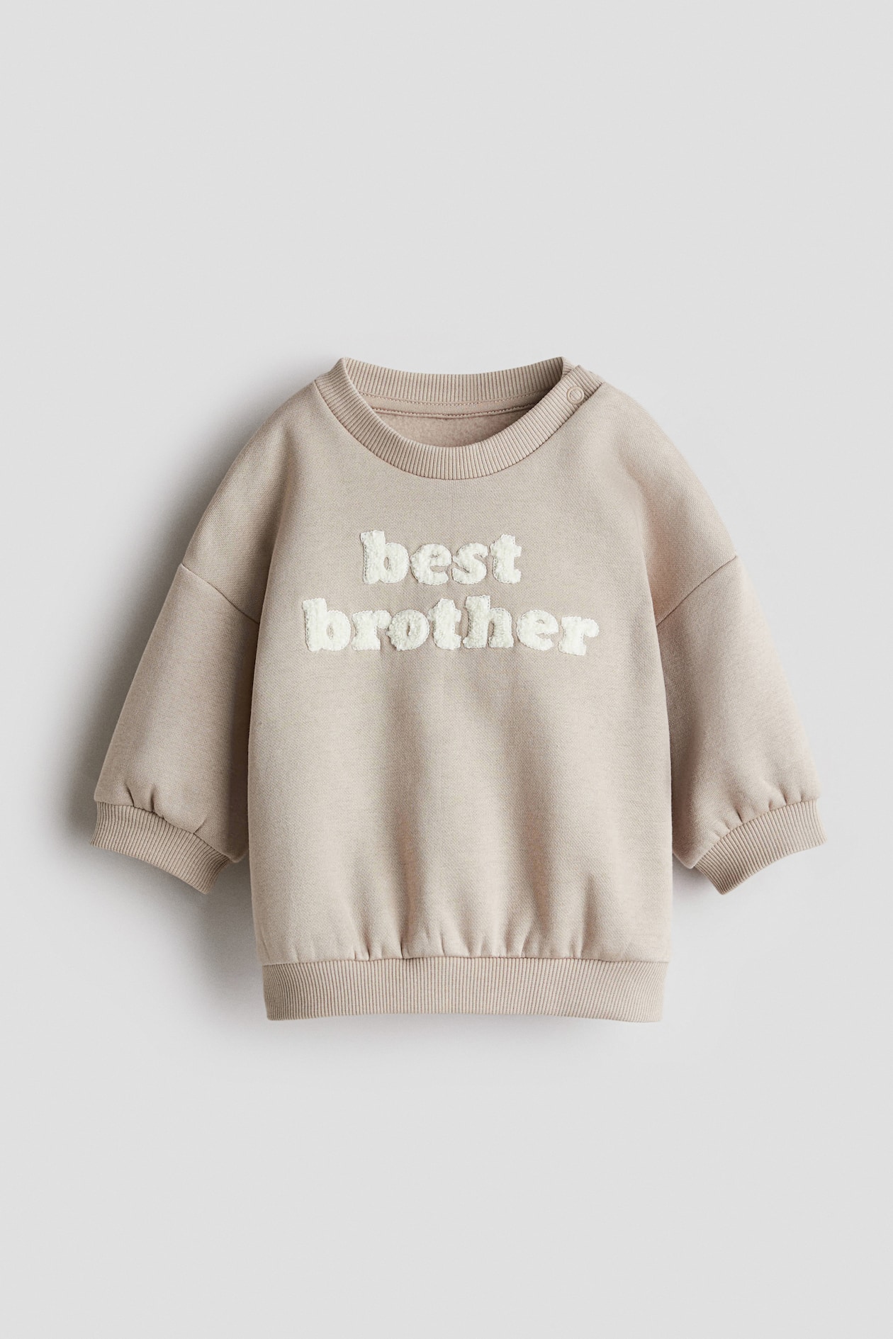 Beige/Best Brother Terry-appliqué sweatshirt for kids | H&M GB