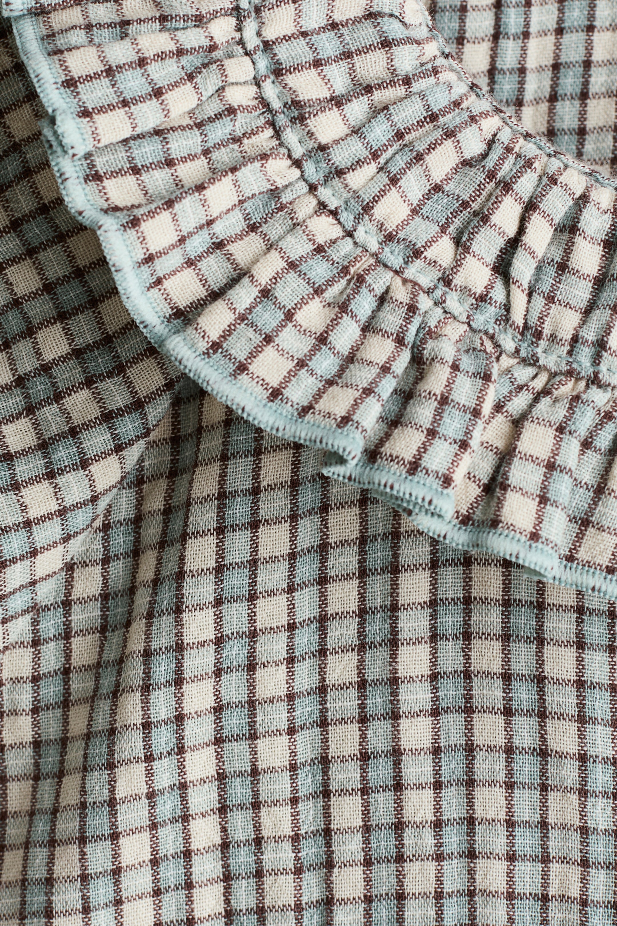 Ruffle-Collar Cotton Blouse