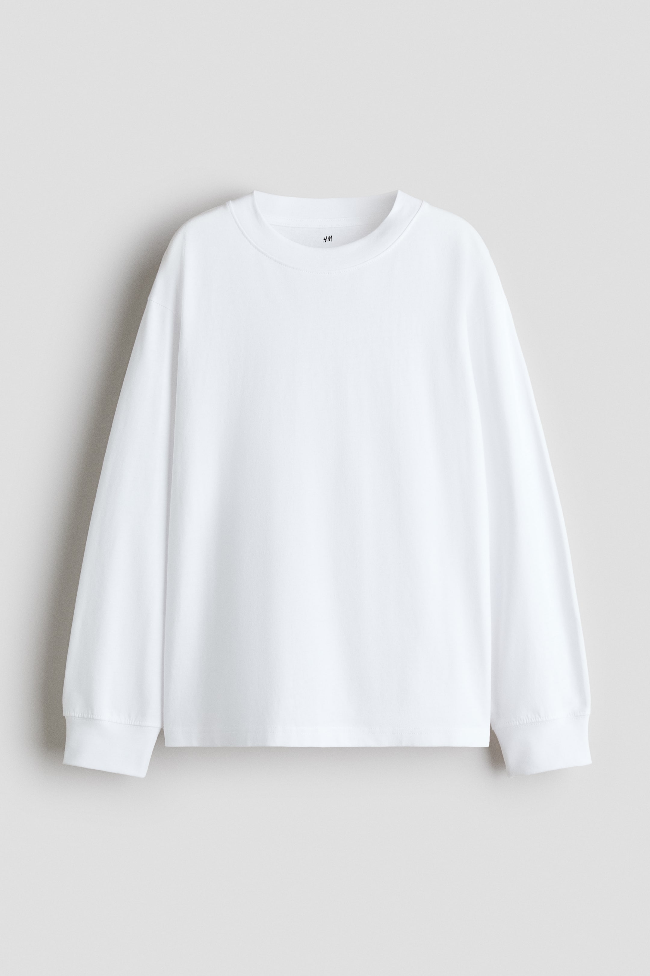 View larger image: Long-sleeved cotton T-shirt - White - Kids | H&M 1